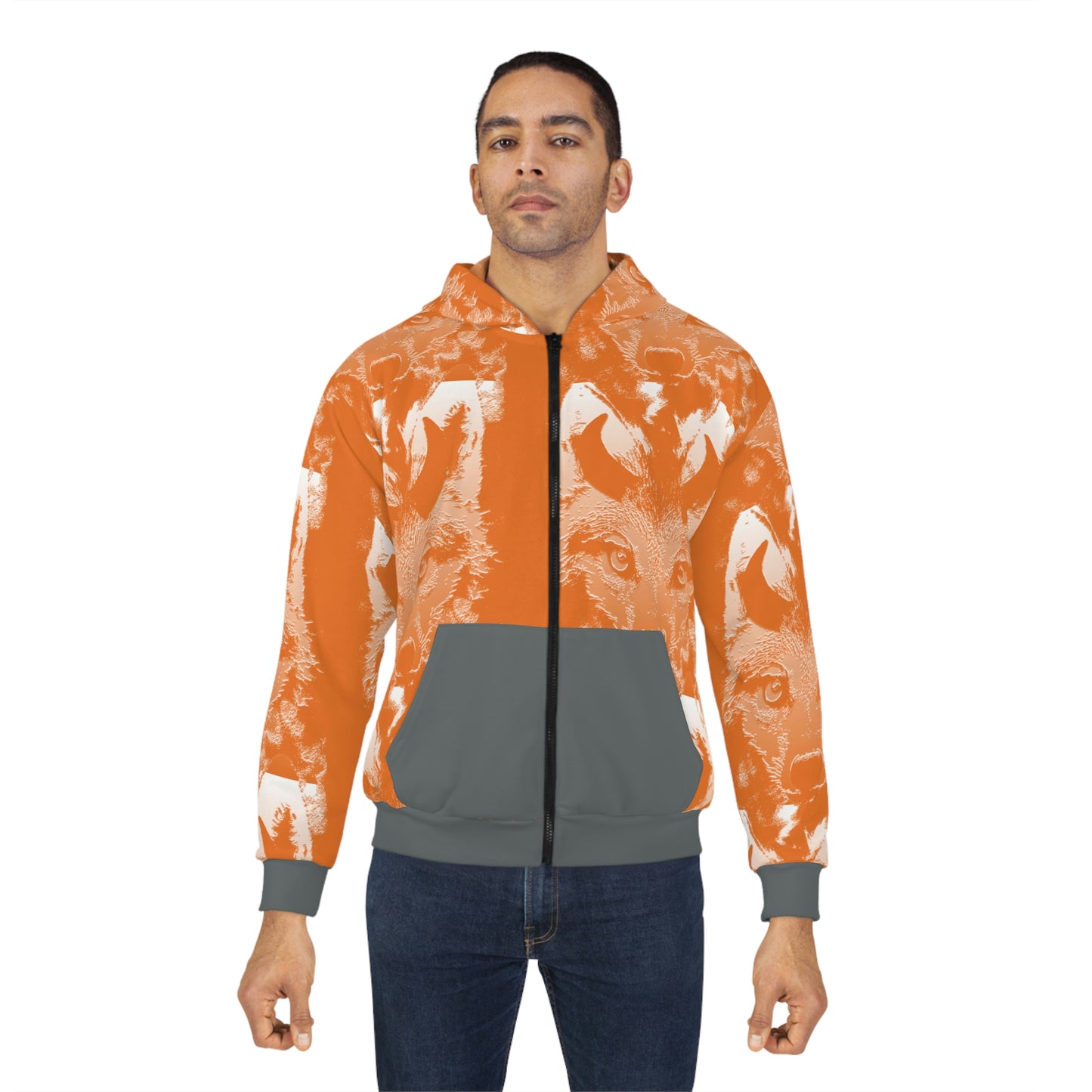 Horned Coyote Unisex Zip Hoodie