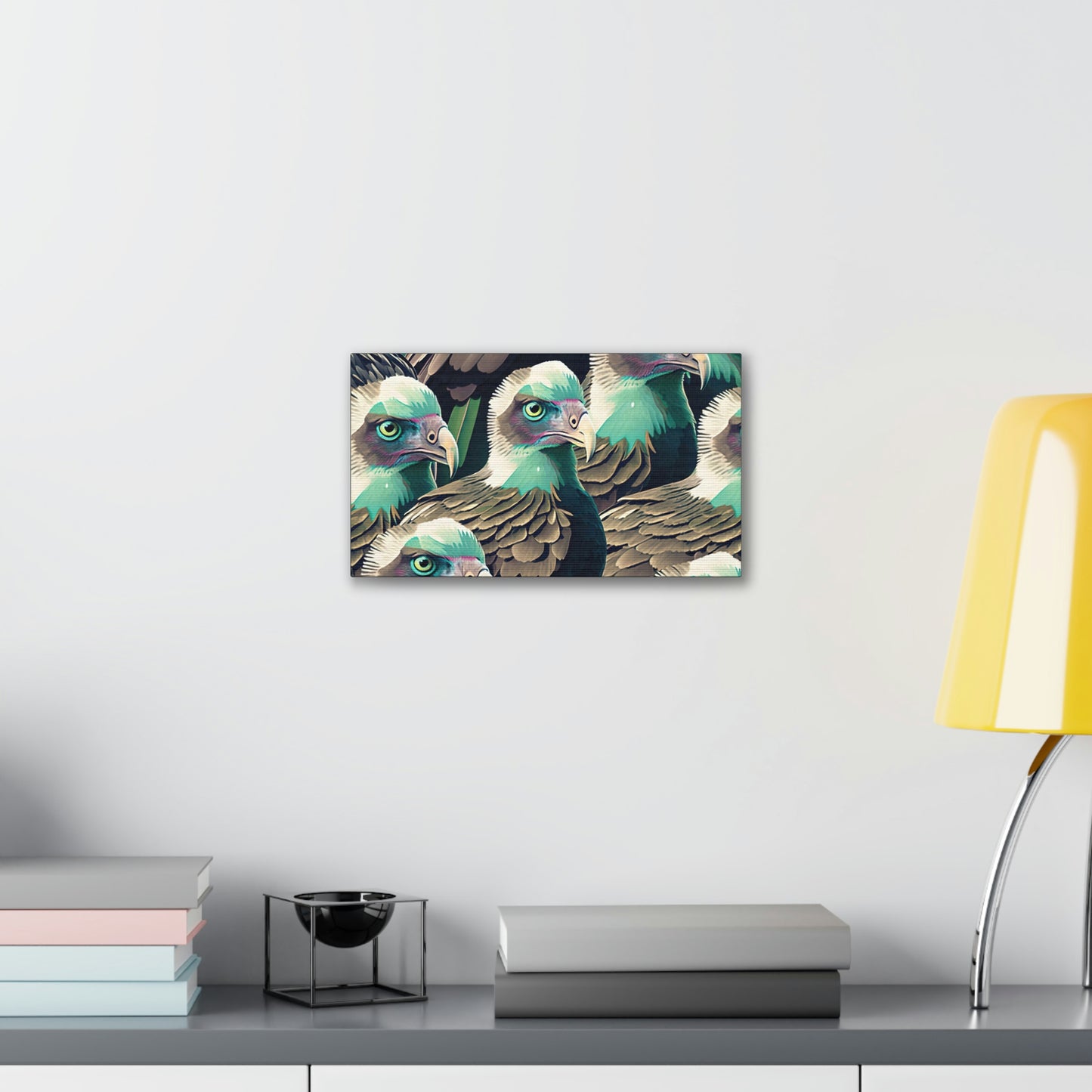 Vultures Pastel Canvas Wall Art, Vulture Decor Bird Wall Art, Colorful Birds Wall Decor, Nature Wall Art, Bird Lover Gift