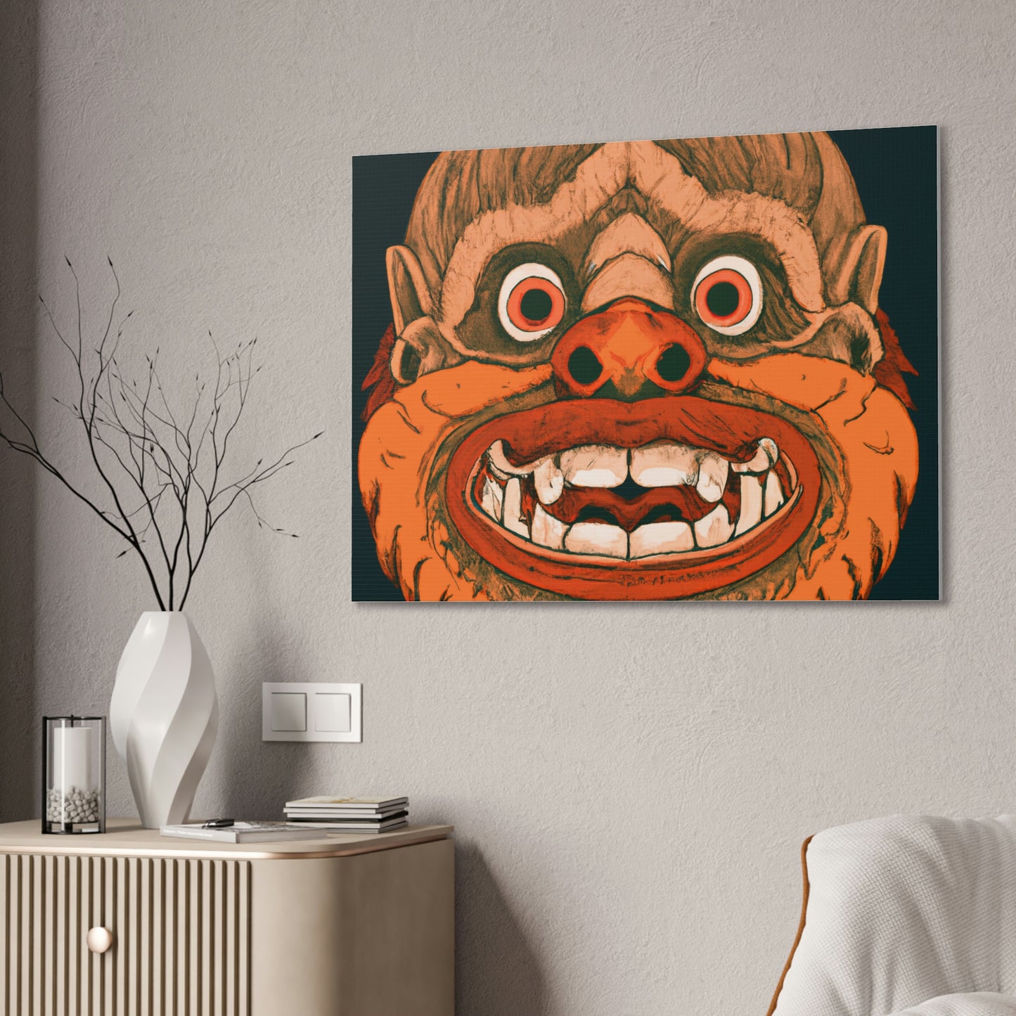 Troll Four Monster Wall Art, Spooky Decor Fantasy Wall Art, Gothic Decor Canvas Wall Art, Illustration Art Gothic Wall Decor