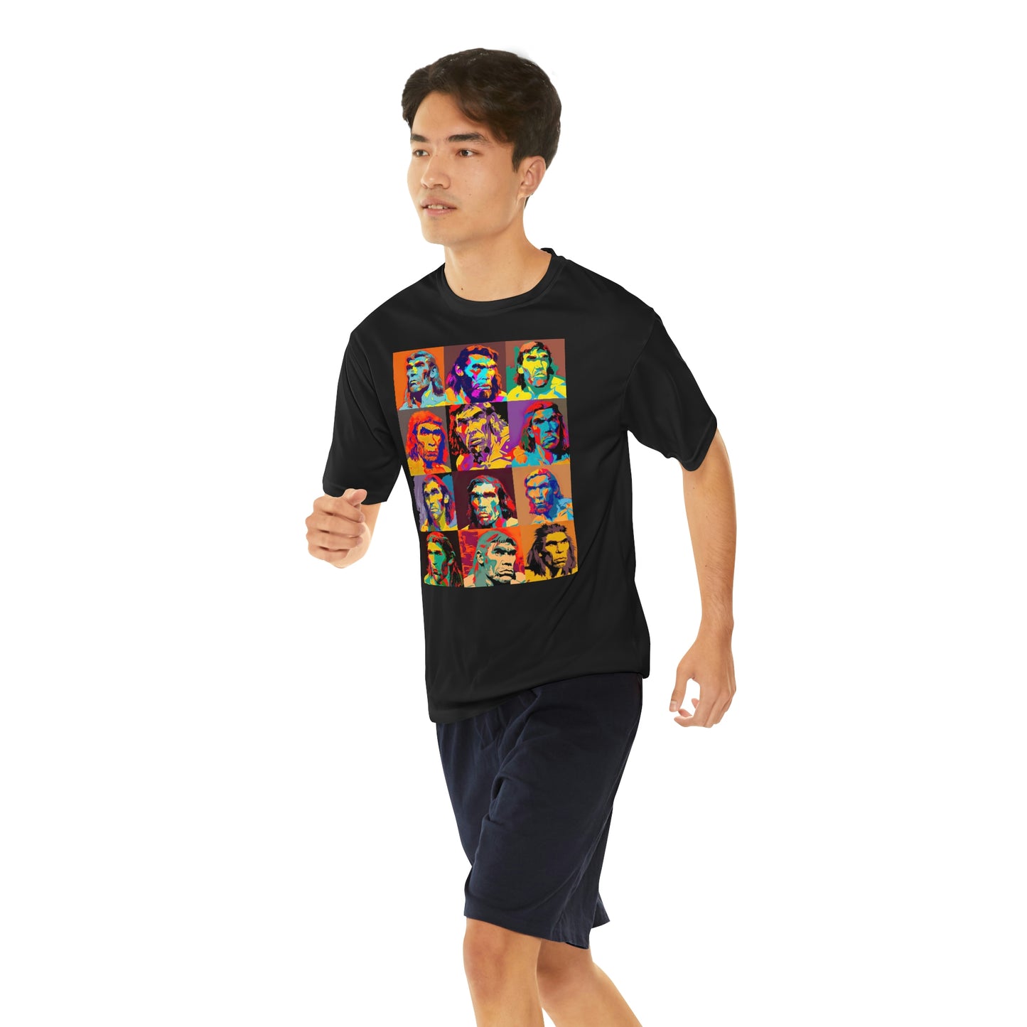 Neanderthal Graphic Design Shirt, Men's Retro Shirt, Pop Art Shirt, Good Vibes Colorful Shirt, Western Summer Shirt