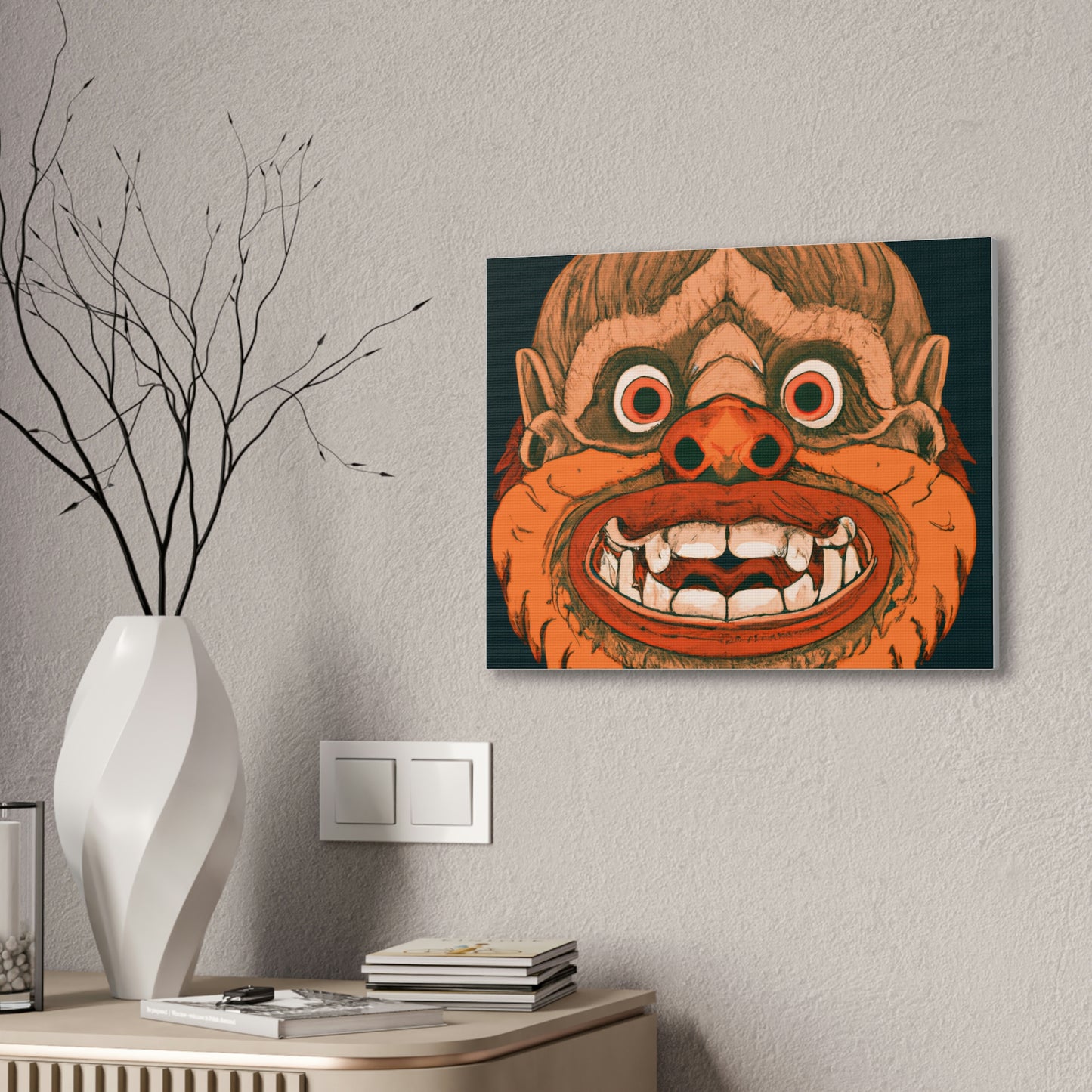 Troll Four Monster Wall Art, Spooky Decor Fantasy Wall Art, Gothic Decor Canvas Wall Art, Illustration Art Gothic Wall Decor