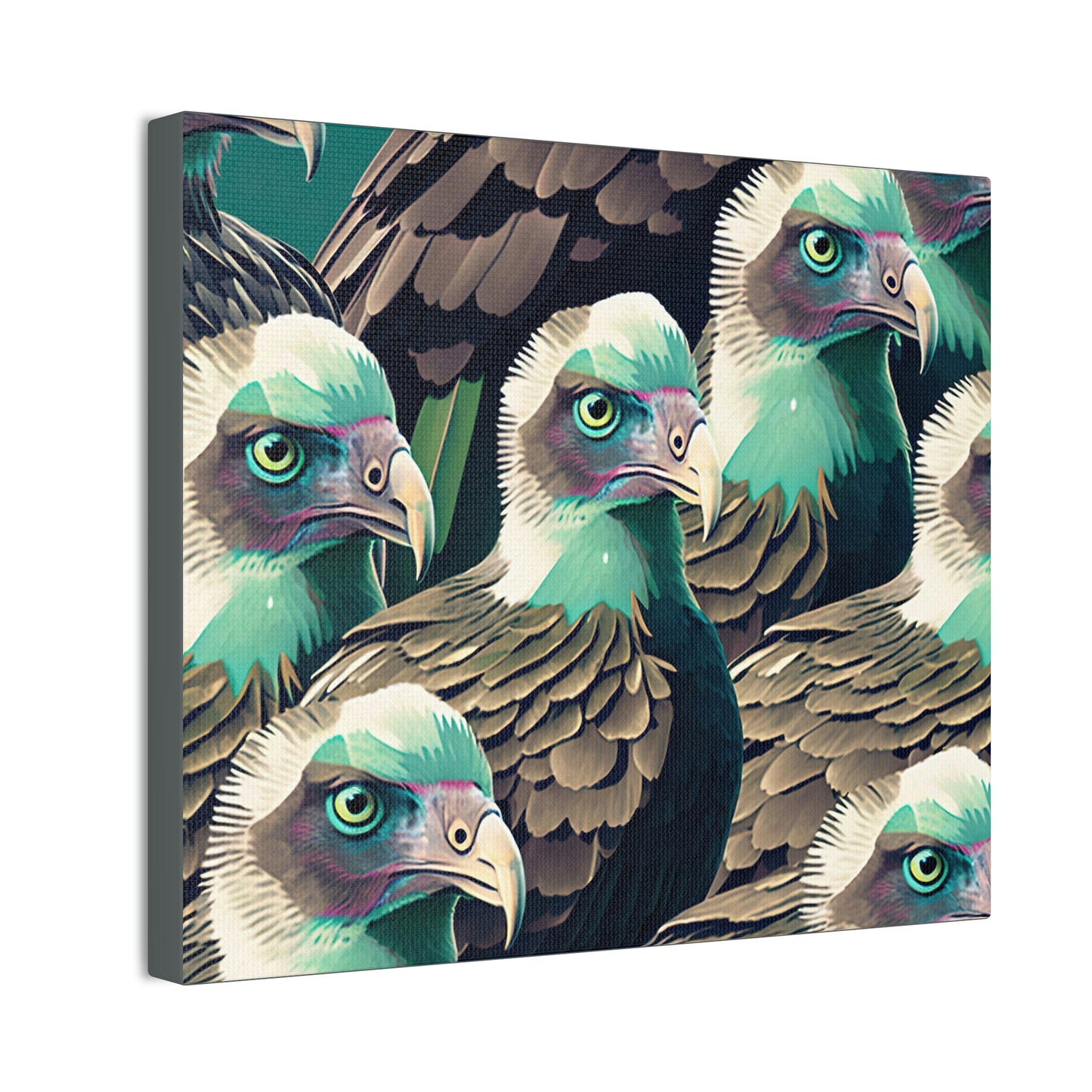 Vultures Pastel Canvas Wall Art, Vulture Decor Bird Wall Art, Colorful Birds Wall Decor, Nature Wall Art, Bird Lover Gift
