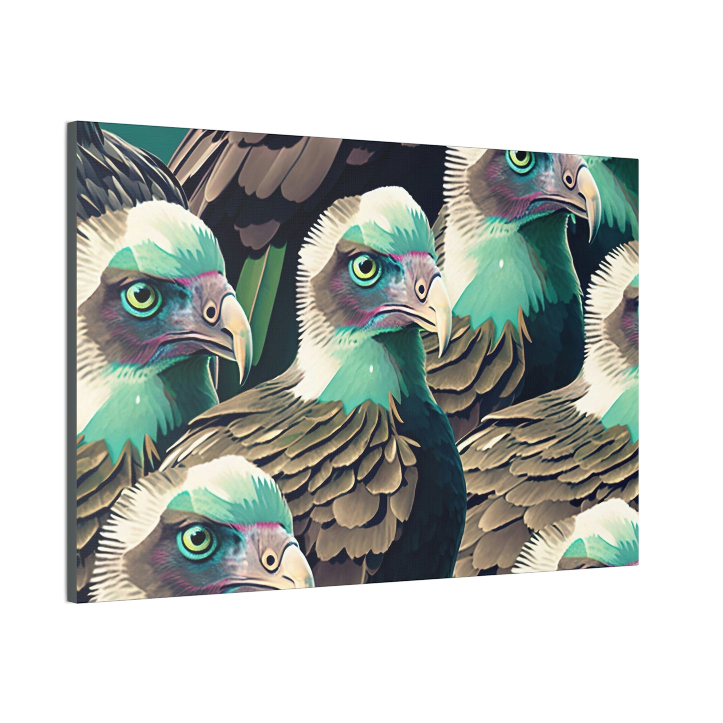 Vultures Pastel Canvas Wall Art, Vulture Decor Bird Wall Art, Colorful Birds Wall Decor, Nature Wall Art, Bird Lover Gift