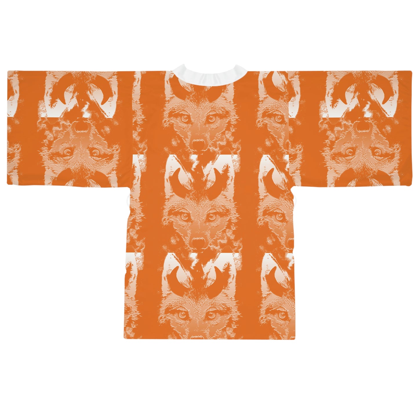 Horned Coyote Long Sleeve Kimono Robe