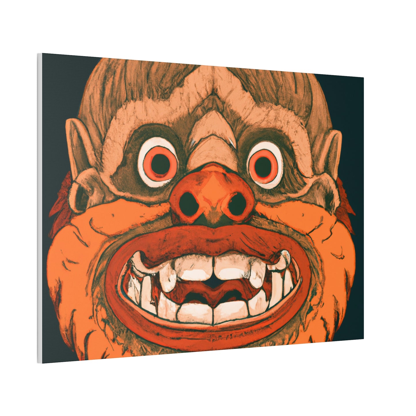 Troll Four Monster Wall Art, Spooky Decor Fantasy Wall Art, Gothic Decor Canvas Wall Art, Illustration Art Gothic Wall Decor