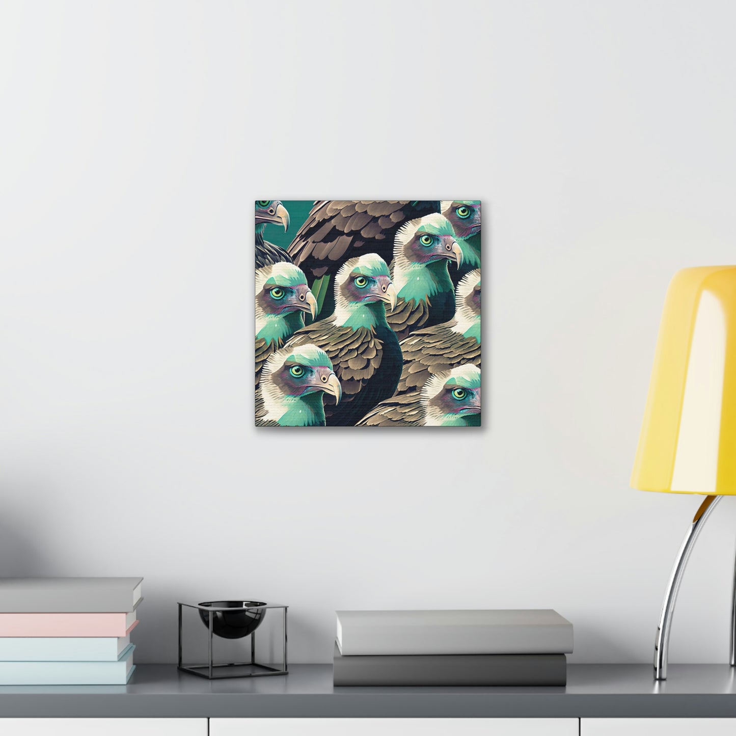 Vultures Pastel Canvas Wall Art, Vulture Decor Bird Wall Art, Colorful Birds Wall Decor, Nature Wall Art, Bird Lover Gift