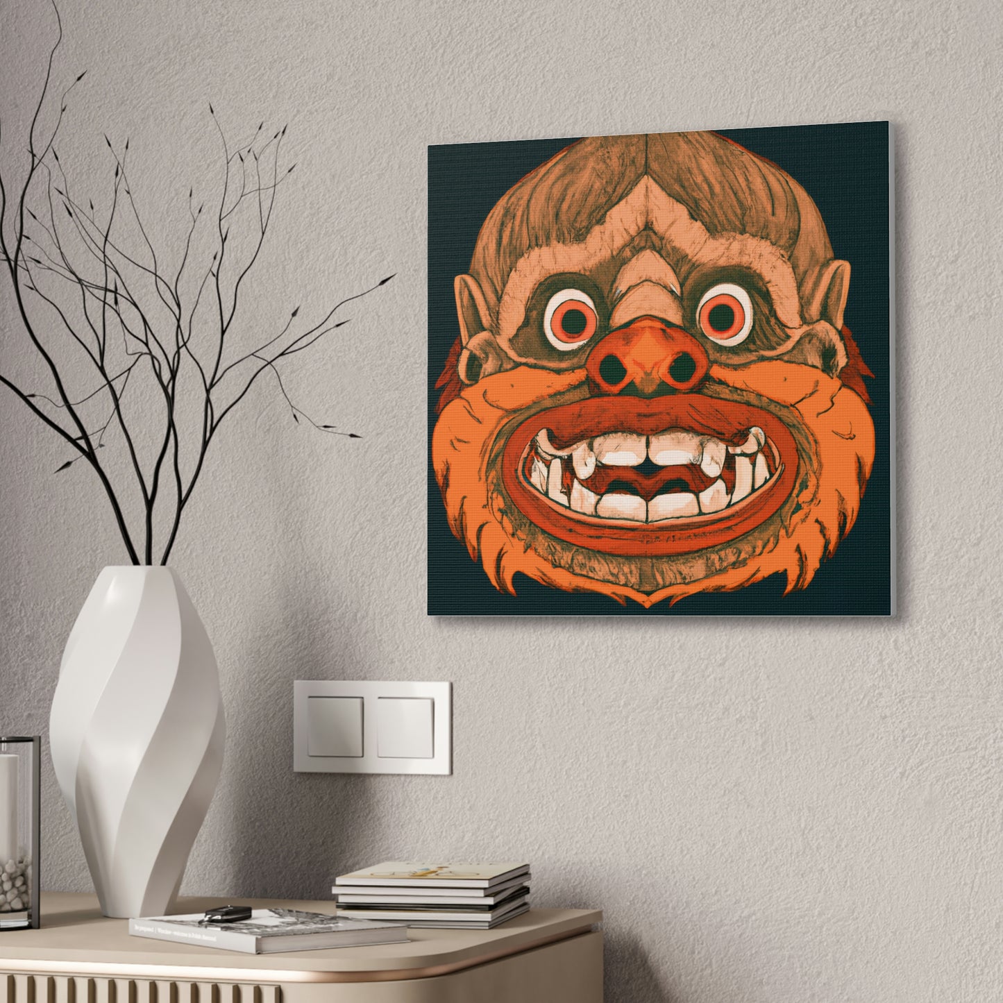 Troll Four Monster Wall Art, Spooky Decor Fantasy Wall Art, Gothic Decor Canvas Wall Art, Illustration Art Gothic Wall Decor