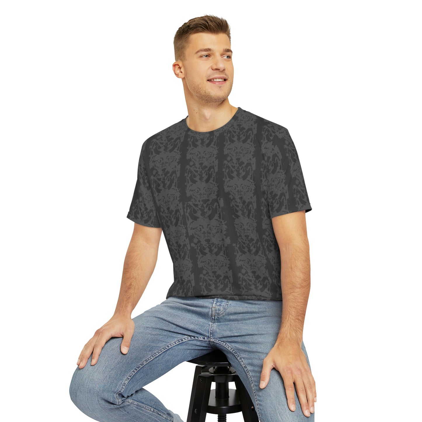 Horned Coyote Men's Polyester Tee