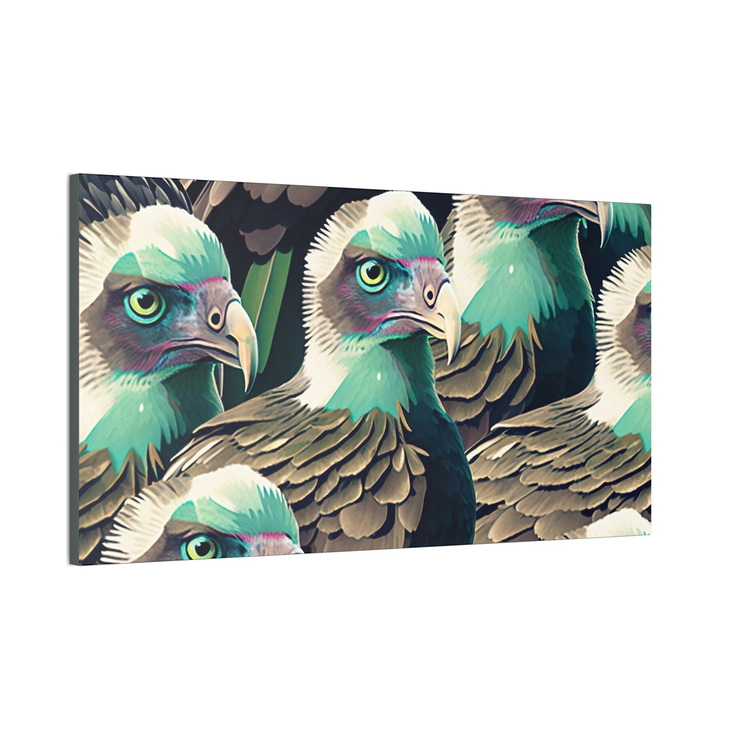 Vultures Pastel Canvas Wall Art, Vulture Decor Bird Wall Art, Colorful Birds Wall Decor, Nature Wall Art, Bird Lover Gift