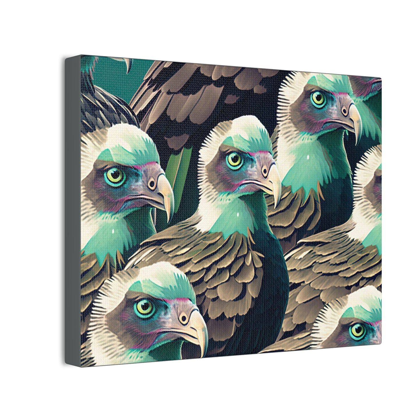 Vultures Pastel Canvas Wall Art, Vulture Decor Bird Wall Art, Colorful Birds Wall Decor, Nature Wall Art, Bird Lover Gift