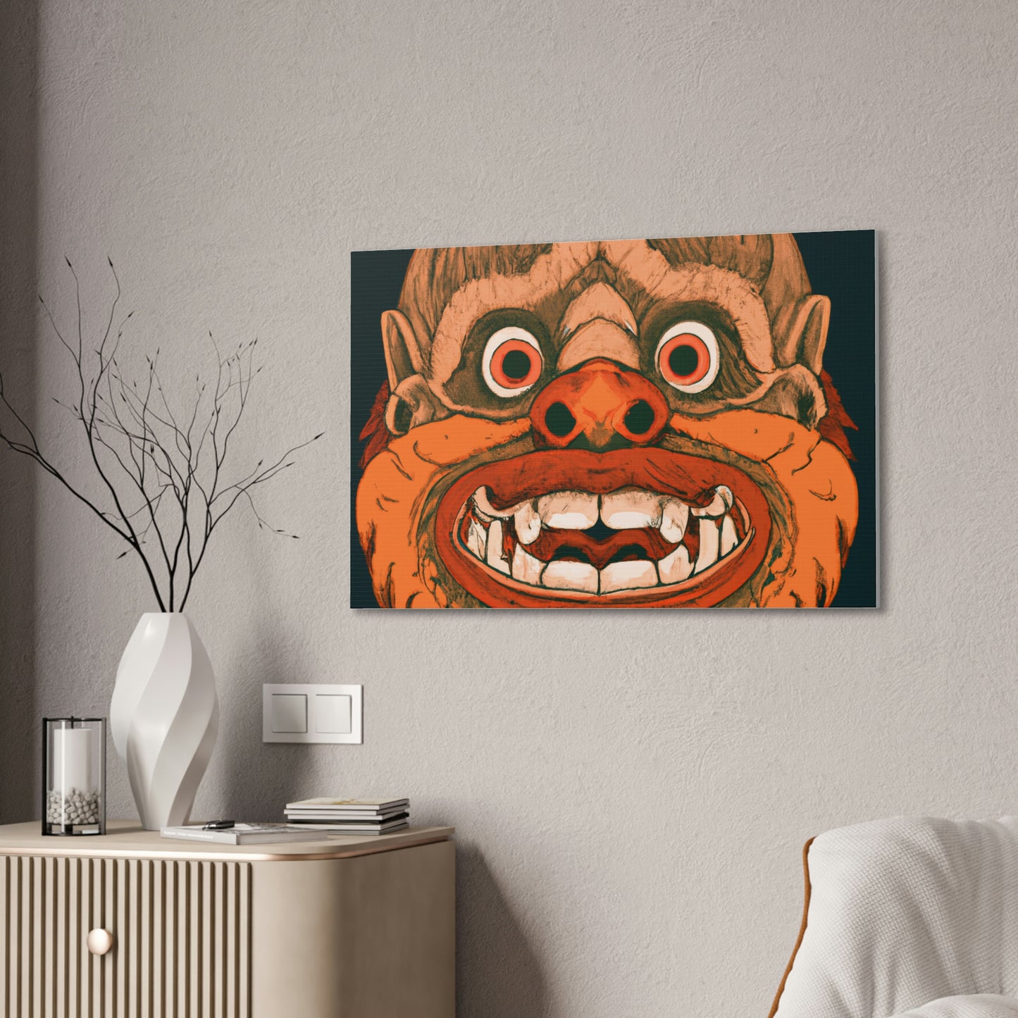 Troll Four Monster Wall Art, Spooky Decor Fantasy Wall Art, Gothic Decor Canvas Wall Art, Illustration Art Gothic Wall Decor