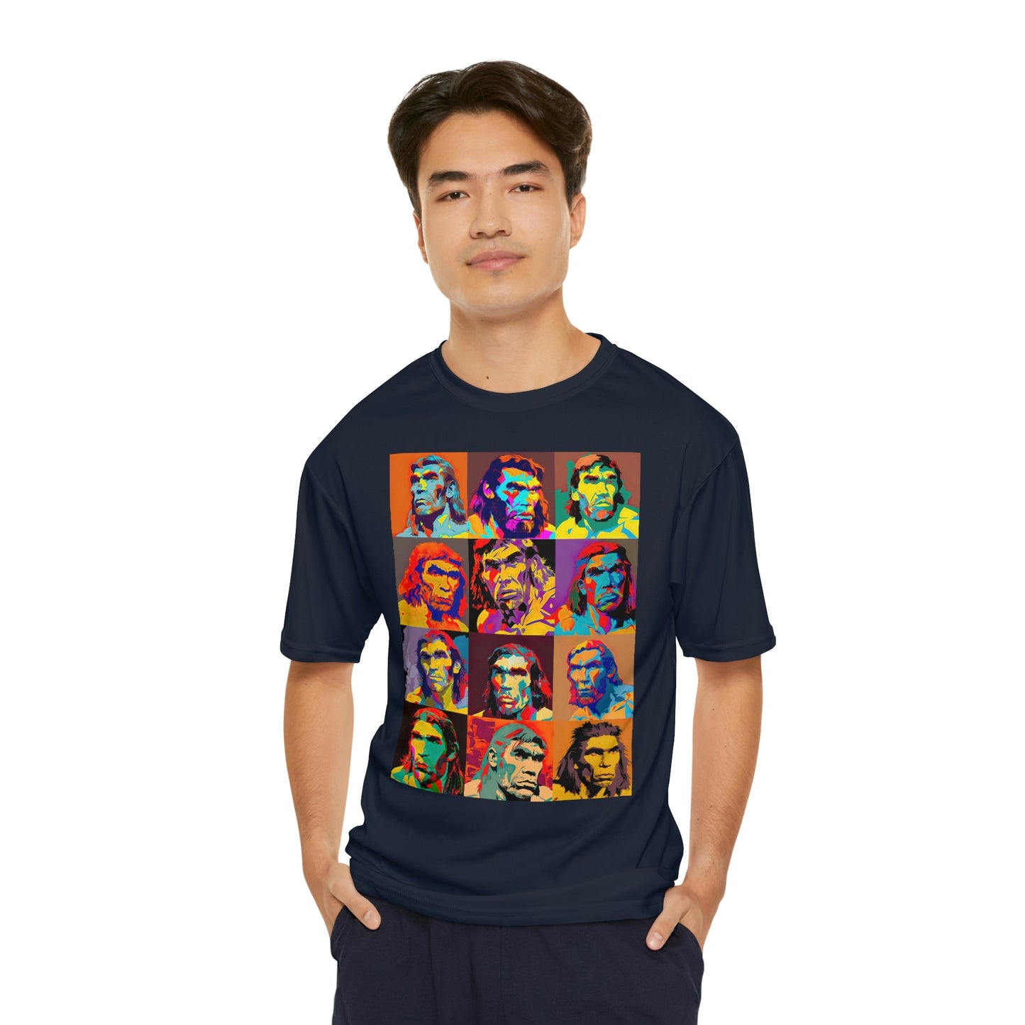 Neanderthal Graphic Design Shirt, Men's Retro Shirt, Pop Art Shirt, Good Vibes Colorful Shirt, Western Summer Shirt