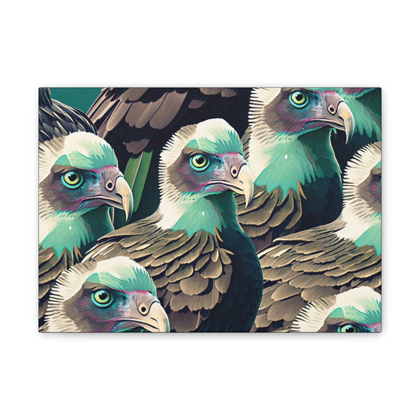 Vultures Pastel Canvas Wall Art, Vulture Decor Bird Wall Art, Colorful Birds Wall Decor, Nature Wall Art, Bird Lover Gift