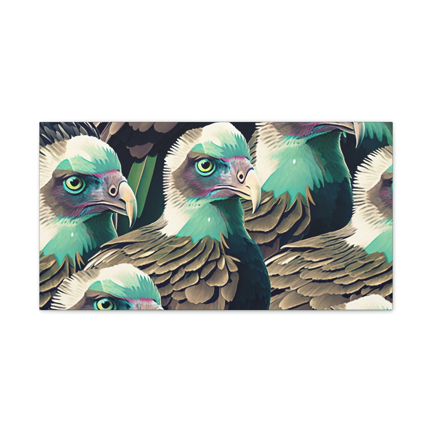 Vultures Pastel Canvas Wall Art, Vulture Decor Bird Wall Art, Colorful Birds Wall Decor, Nature Wall Art, Bird Lover Gift