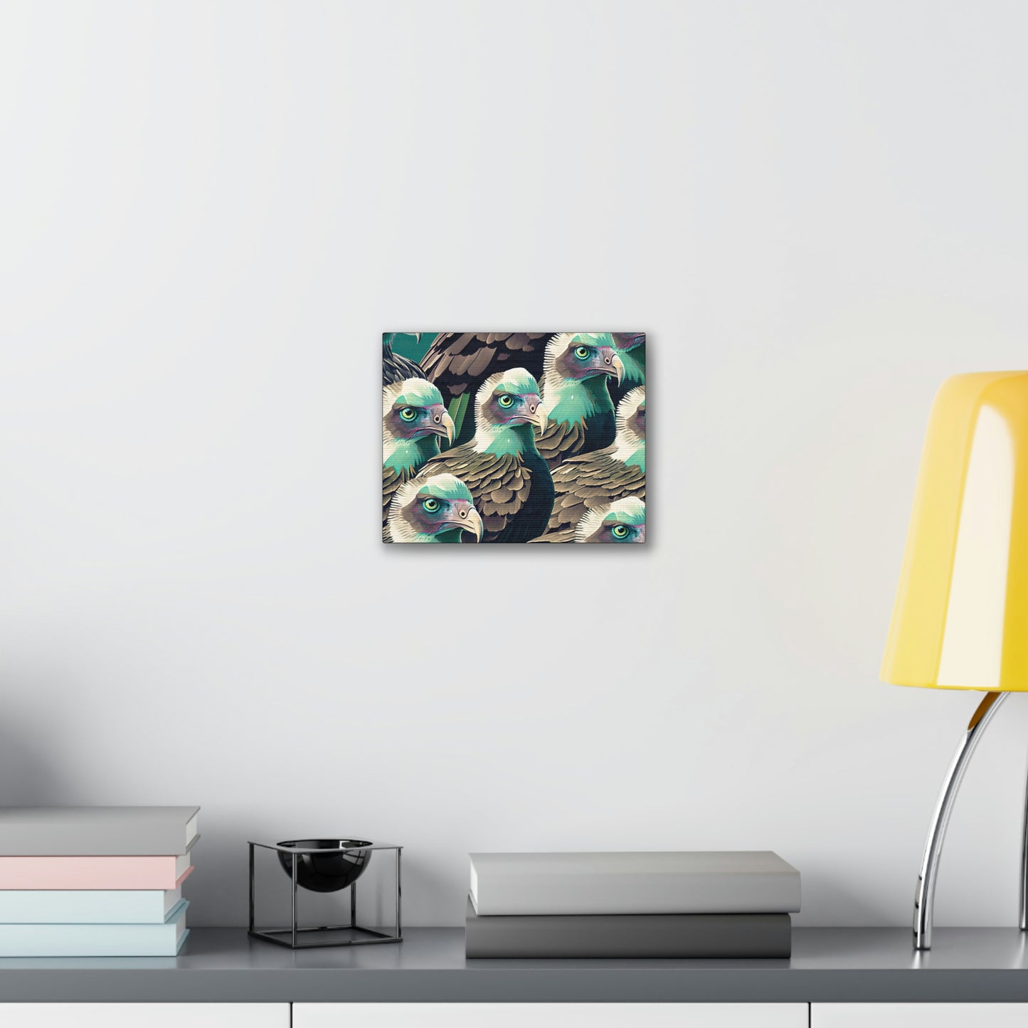 Vultures Pastel Canvas Wall Art, Vulture Decor Bird Wall Art, Colorful Birds Wall Decor, Nature Wall Art, Bird Lover Gift