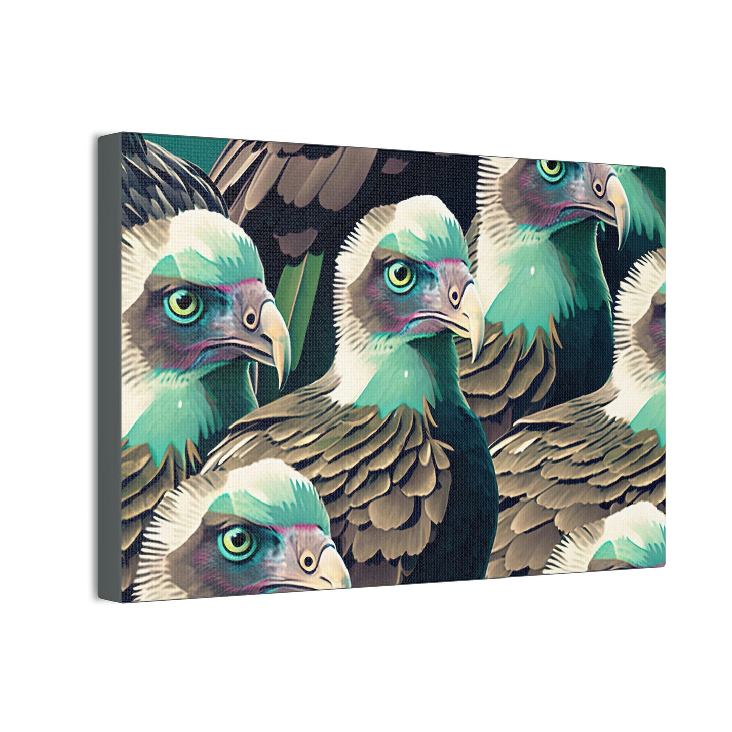 Vultures Pastel Canvas Wall Art, Vulture Decor Bird Wall Art, Colorful Birds Wall Decor, Nature Wall Art, Bird Lover Gift