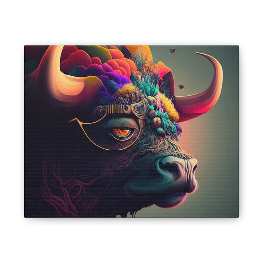 Mother Bison Print Art, Buffalo Wall Art, Bison Illustration Art Print, Ai Bison Painting for Home Decor, Animal Lover Gift