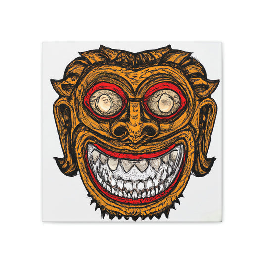 Troll Two Monster Wall Art, Gothic Decor Illustration Art, Fantasy Canvas Wall Art, Spooky Decor Gothic Wall Art