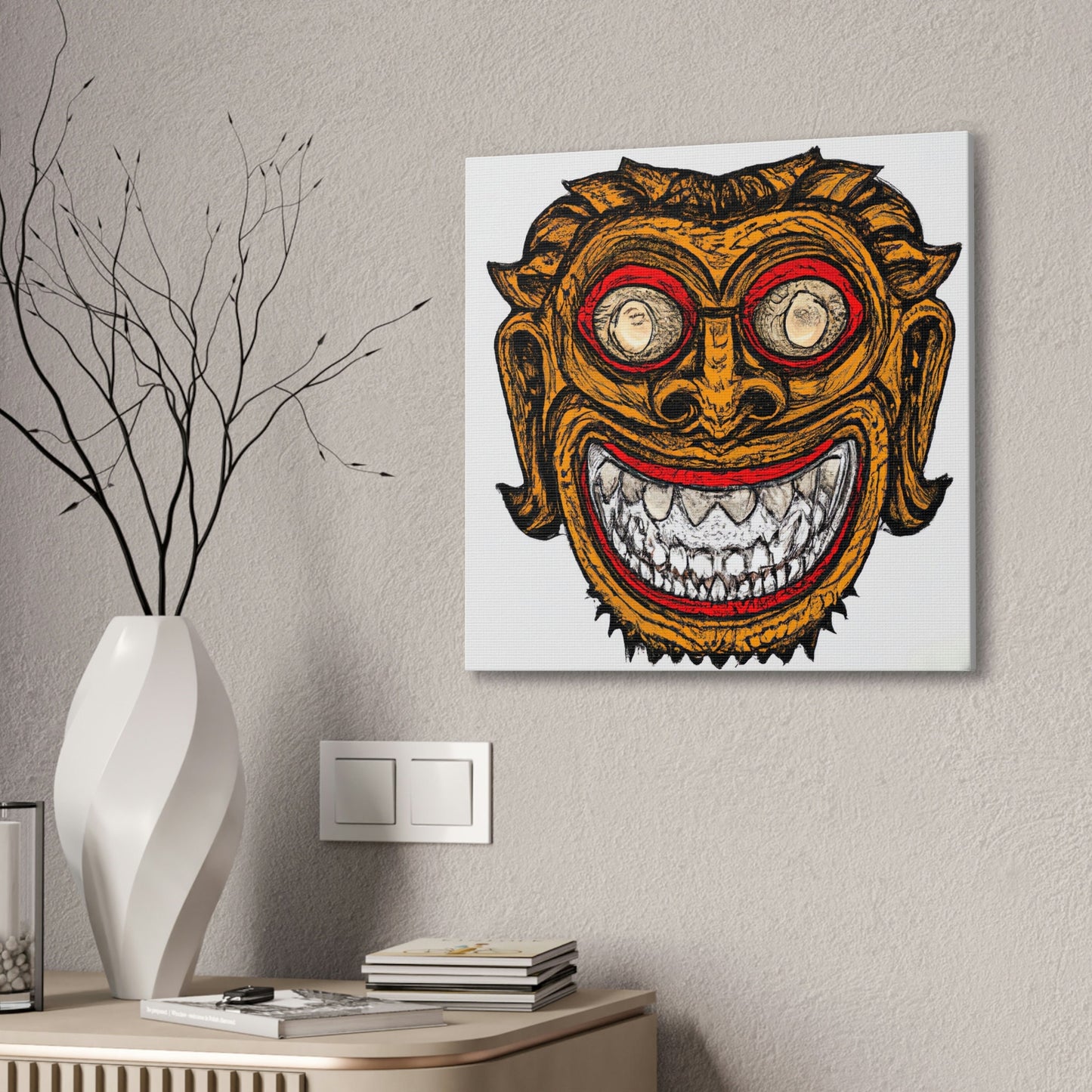 Troll Two Monster Wall Art, Gothic Decor Illustration Art, Fantasy Canvas Wall Art, Spooky Decor Gothic Wall Art