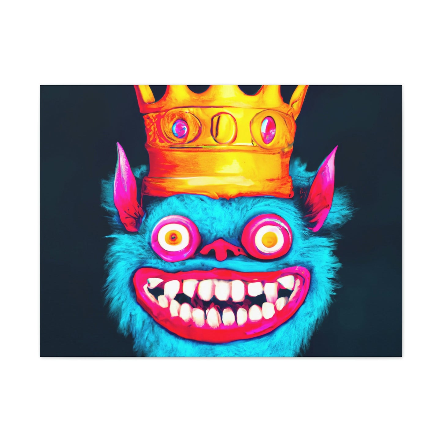 Troll King Monster Wall Art, Spooky Decor Gothic Wall Art, Gothic Decor Illustration Art, Fantasy Canvas Wall Art
