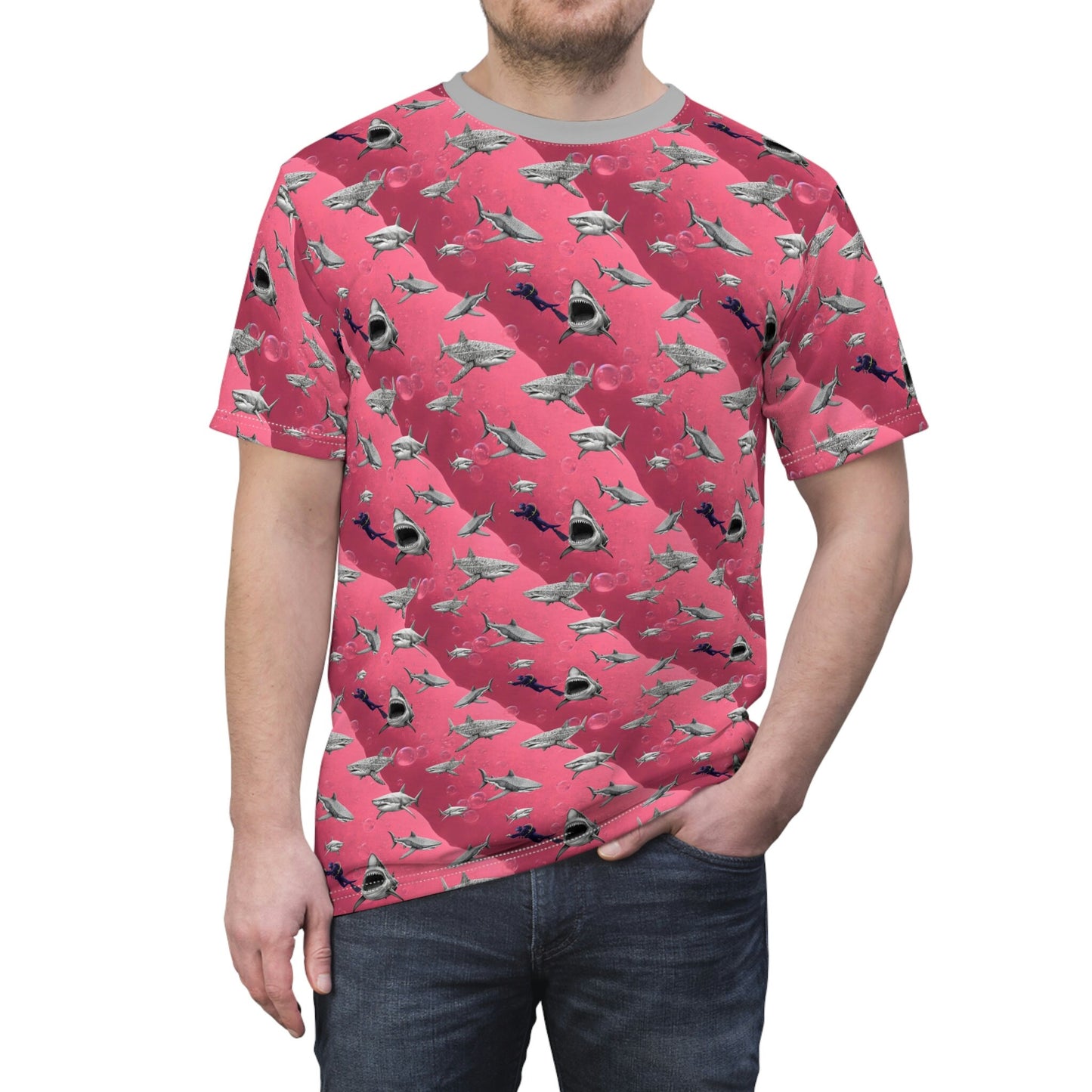 Shark Pink Sea Scuba Unisex T