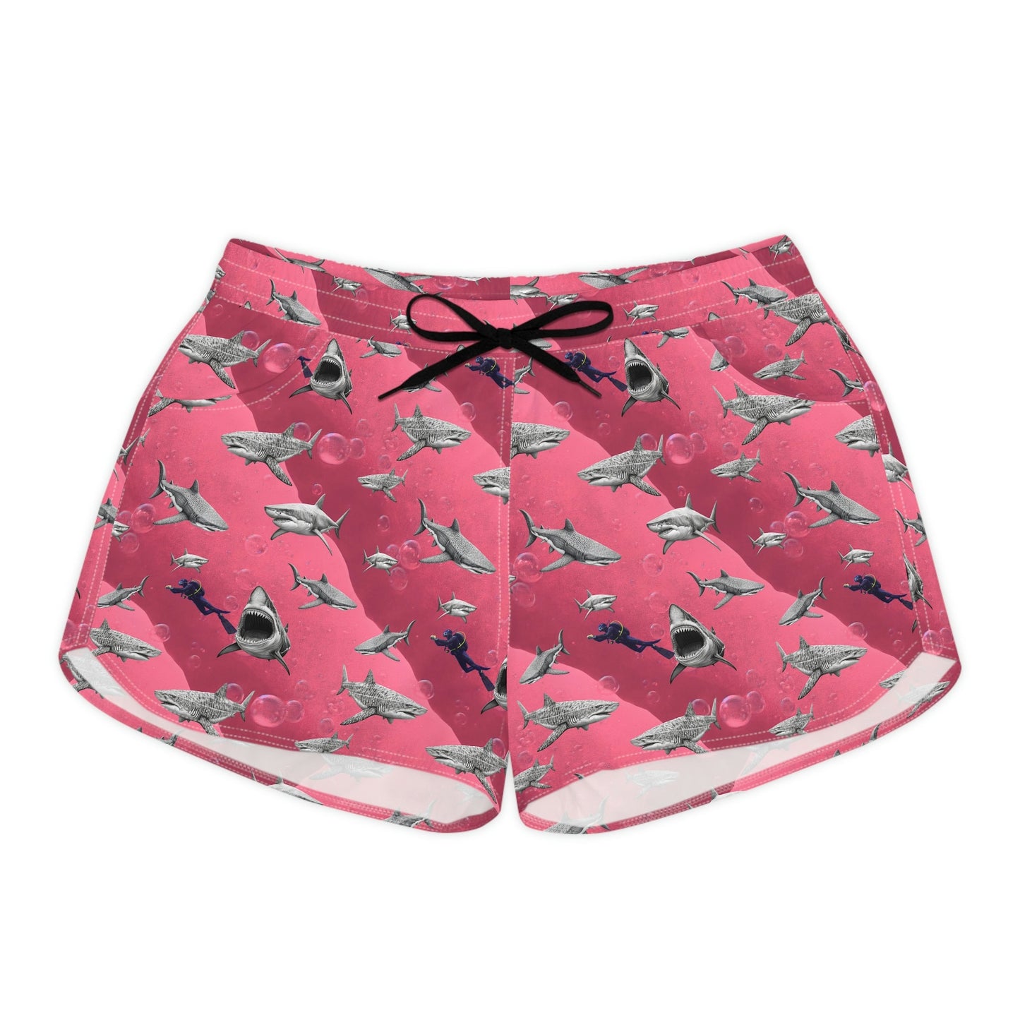 Shark Pink Sea Scuba Women's Casual Shorts