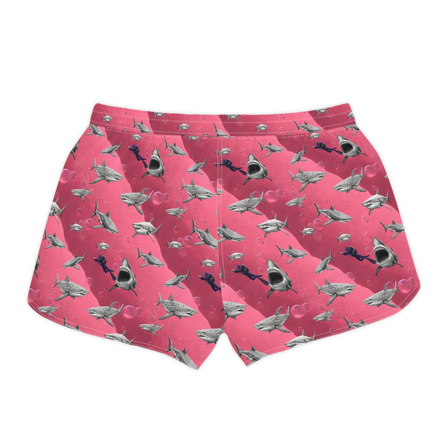 Shark Pink Sea Scuba Women's Casual Shorts