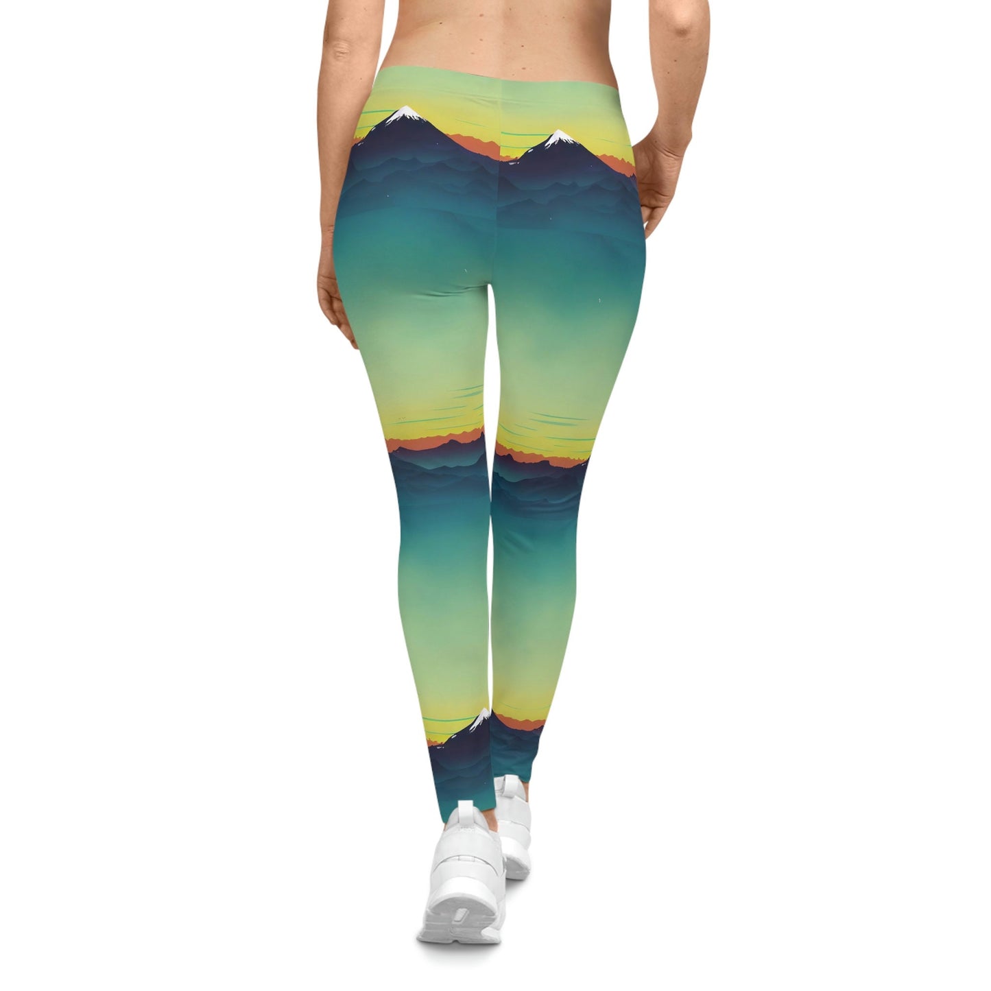 Mountains Sunrise Women's Yoga Leggings, Spandex Leggings, Fitness Leggings, Workout Leggings, Gym Leggings