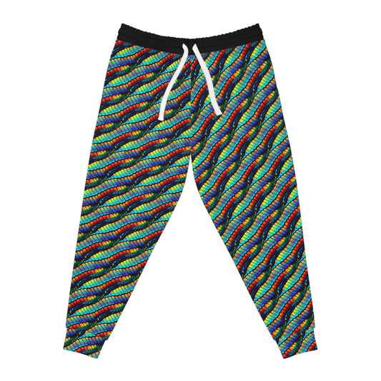 Rainbow Scales Mens Joggers, Athletic Clothing High Waisted Joggers, Colorful Clothing Mens Yoga Pants, Mens Streetwear Pants