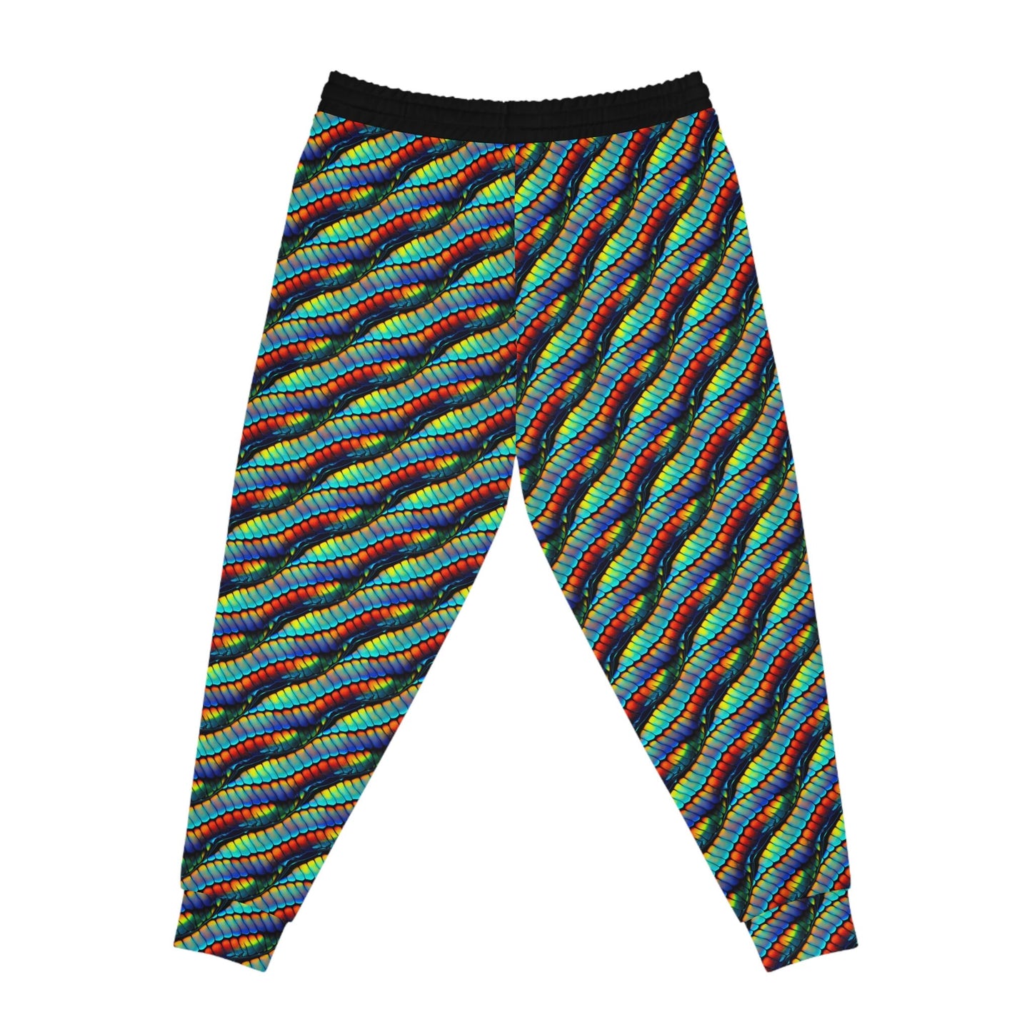 Rainbow Scales Mens Joggers, Athletic Clothing High Waisted Joggers, Colorful Clothing Mens Yoga Pants, Mens Streetwear Pants