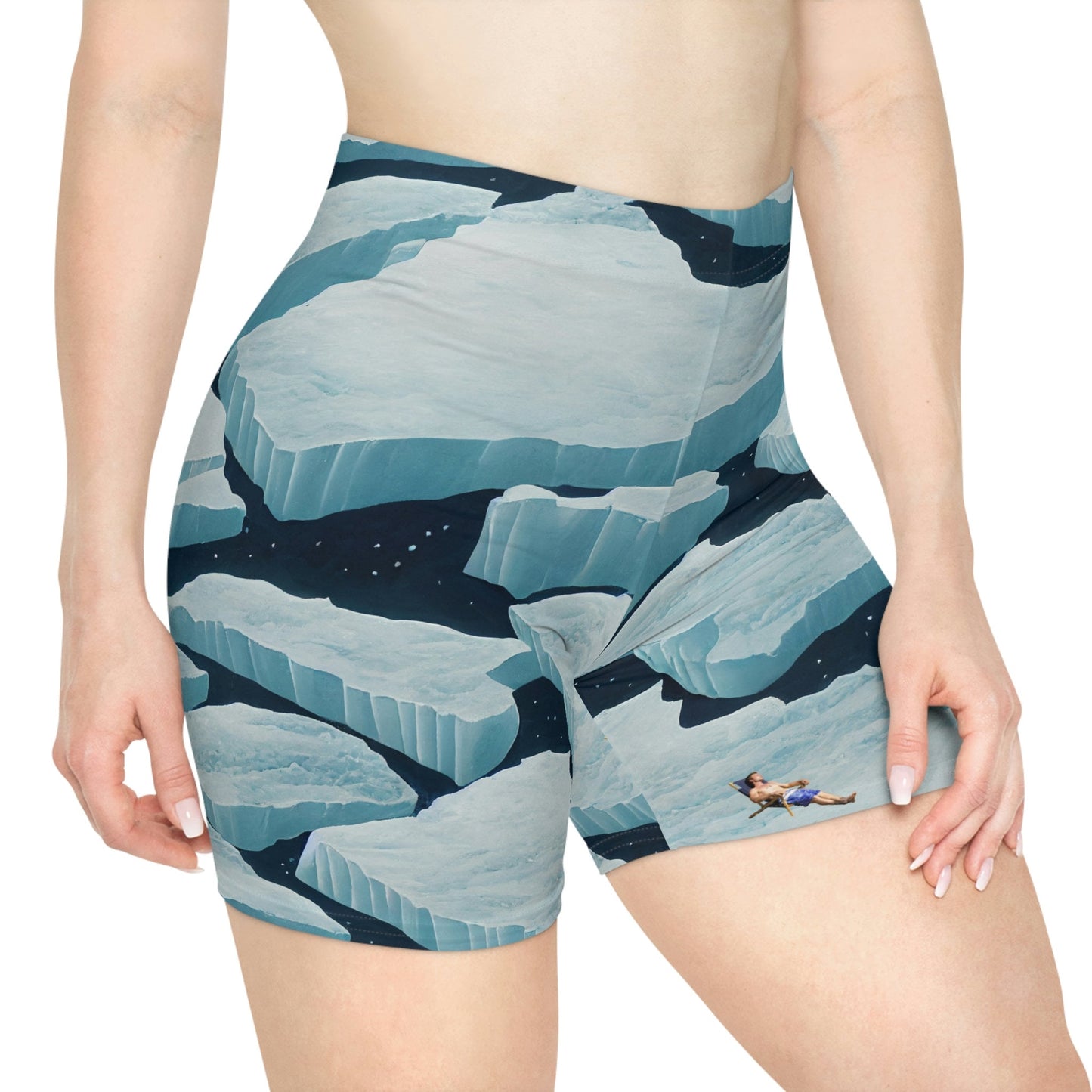 Polar Bear Women Biker Shorts, Iceberg Clothing Workout Shorts, Bear Clothing Gym Shorts, Sexy Booty Shorts, Yoga Shorts