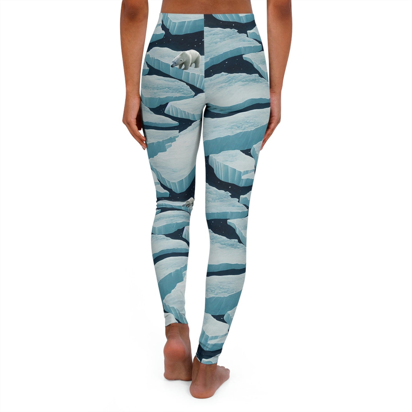 Polar Bear Spandex Leggings, Iceberg Women Leggings, Workout Yoga Leggings, Fitness Leggings, Animal Printed Leggings