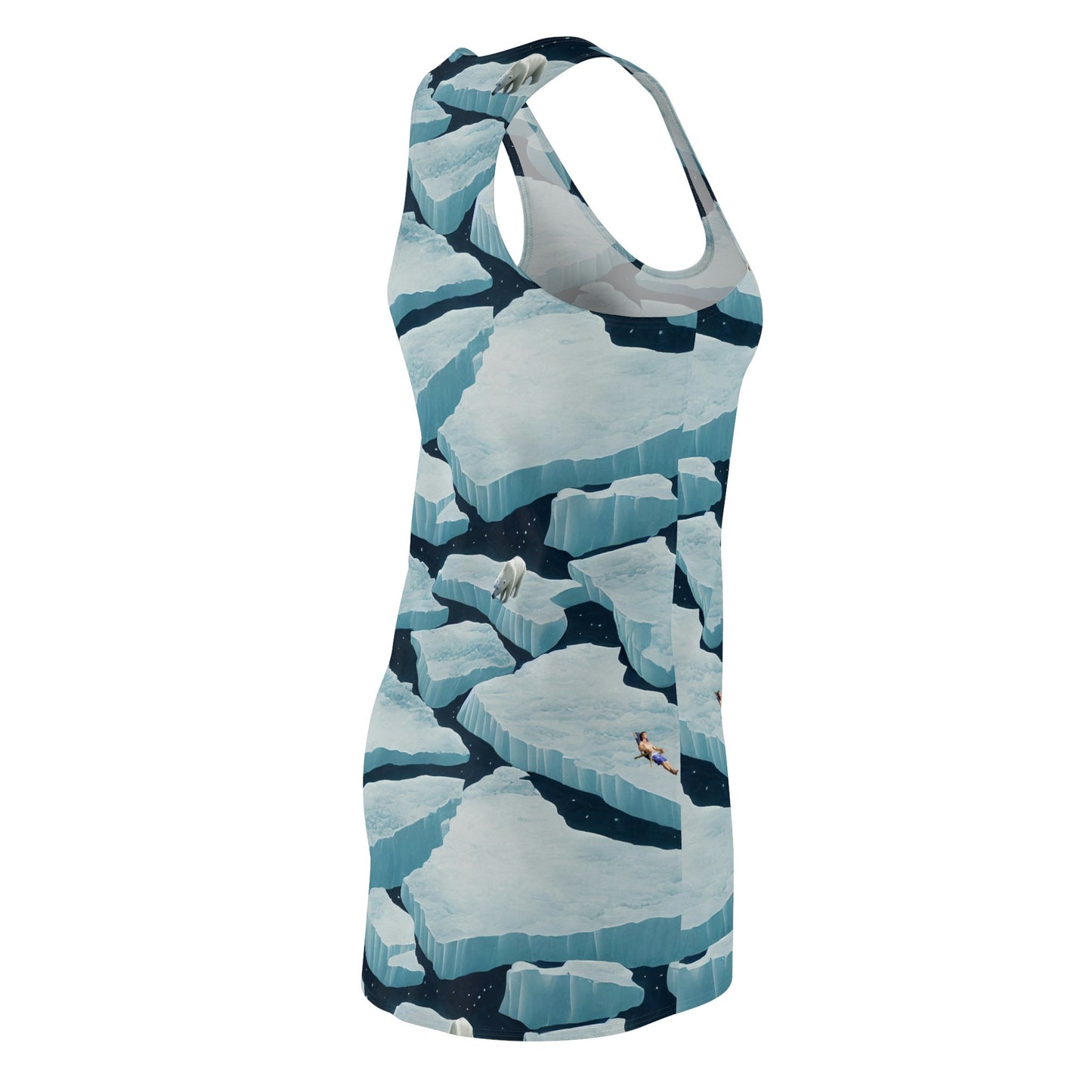 Polar Bear Iceberg Women's Cut & Sew Racerback Dress
