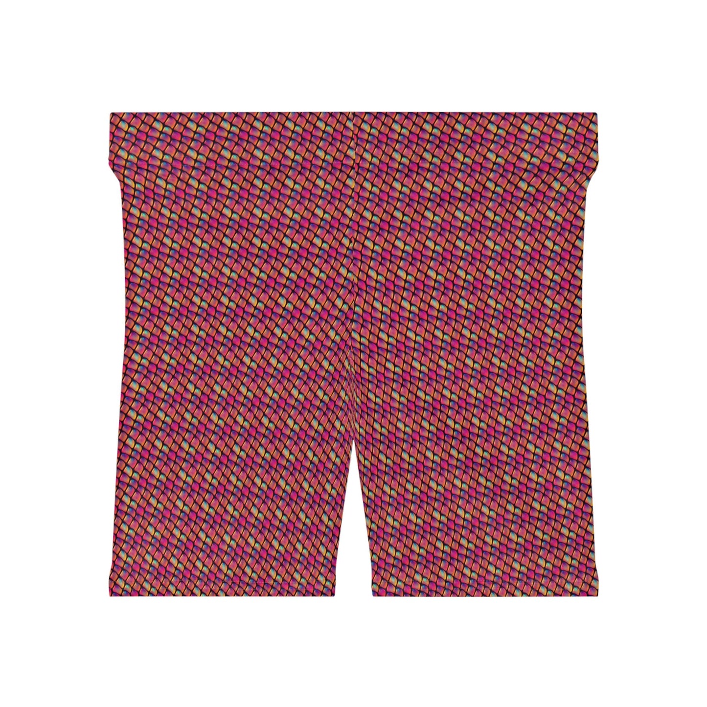 Pink Scales Women Biker Shorts, Natural Clothing Graphic Shorts, Aesthetic Clothing Pink Gym Shorts, Sexy Booty Shorts