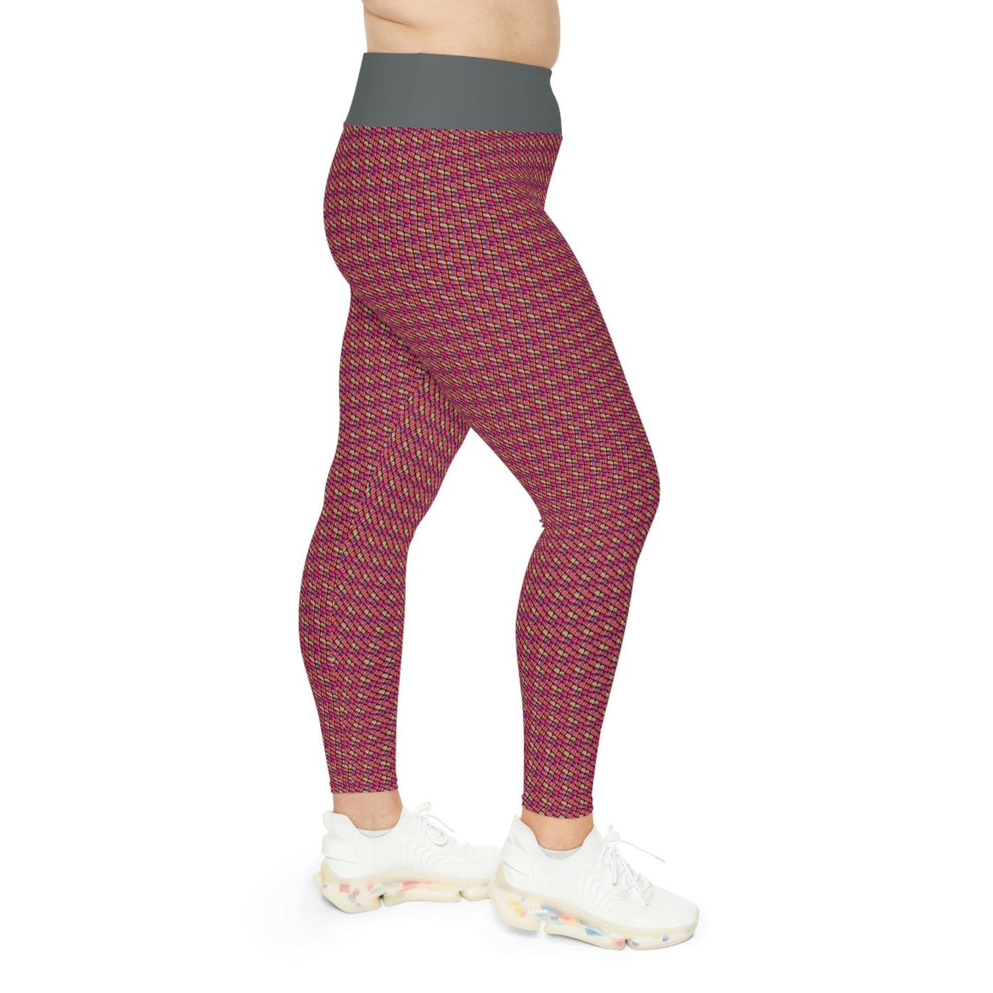 Purple Scales Plus Size Leggings, Fitness Yoga Leggings, Printed Leggings, Workout Leggings for Women, Gym Leggings