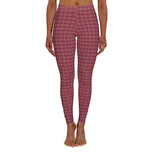 Purple Scale Spandex Leggings, Women Yoga Leggings, Workout Leggings, Fitness Leggings