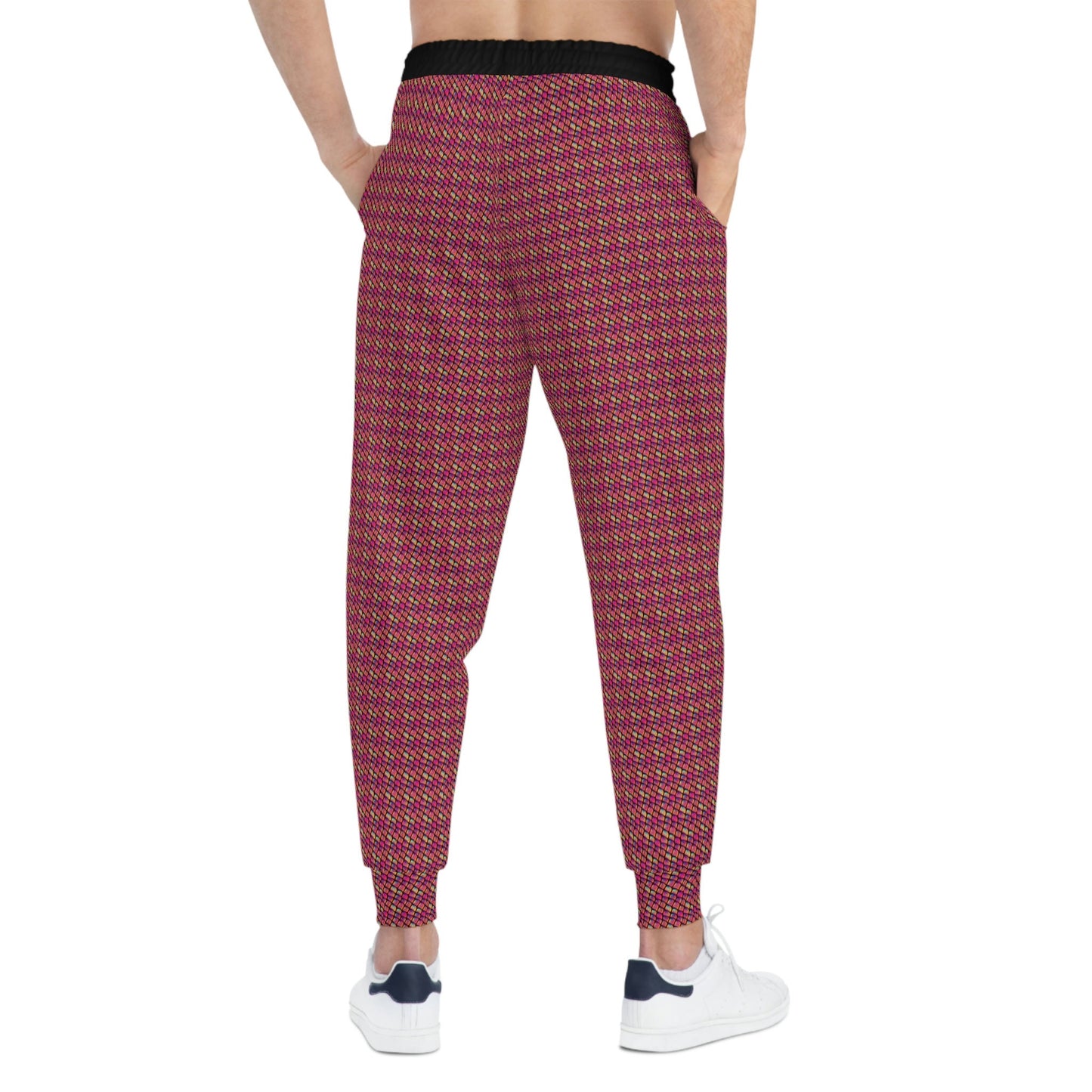 Pink Scales Mens Joggers, Athletic Clothing High Waisted Joggers, Pink Mens Yoga Pants, Aesthetic Clothing Streetwear Pants