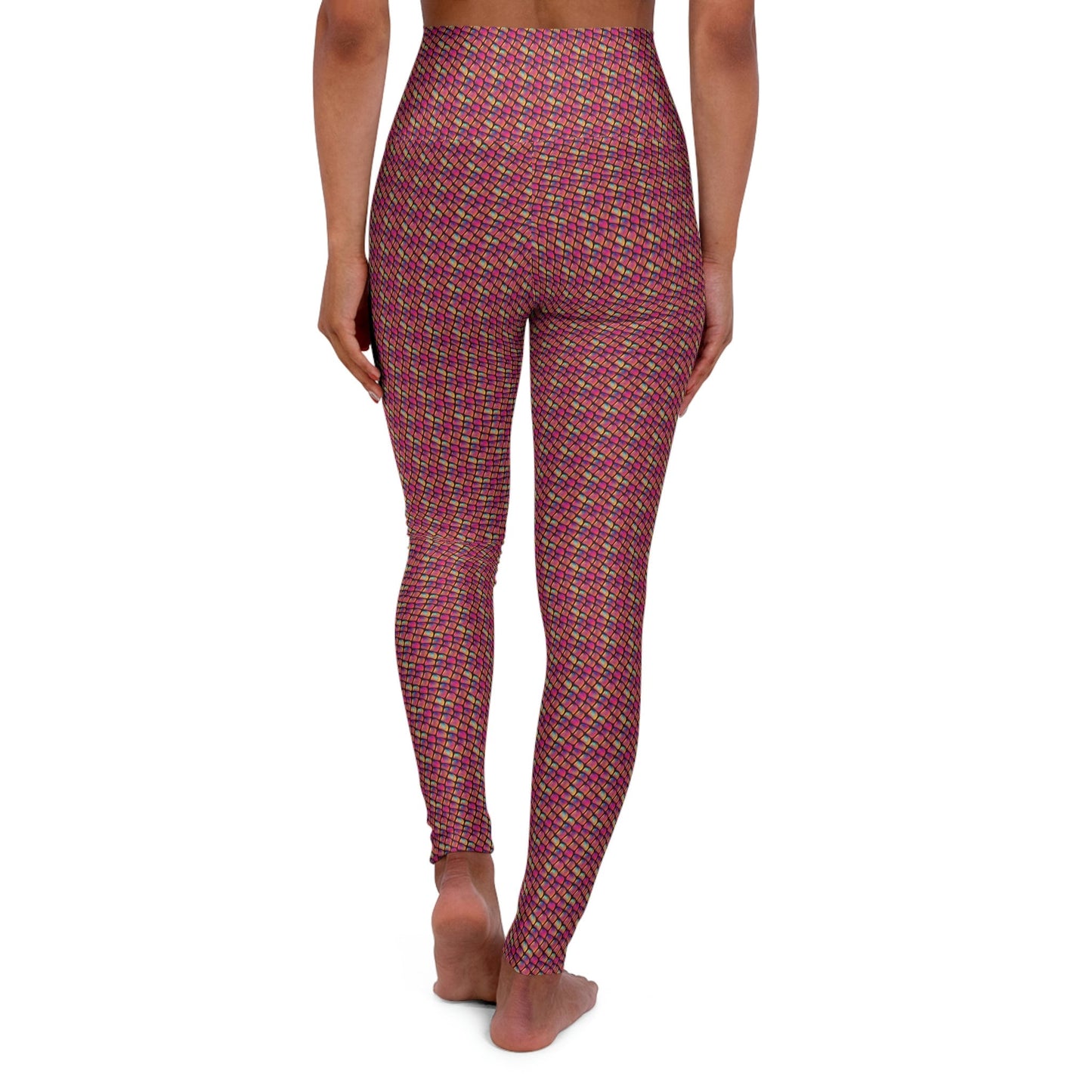 High Waist Yoga Leggings, Pink Scale Leggings, Sports Leggings, Workout Leggings, Fitness Leggings, Gym Leggings