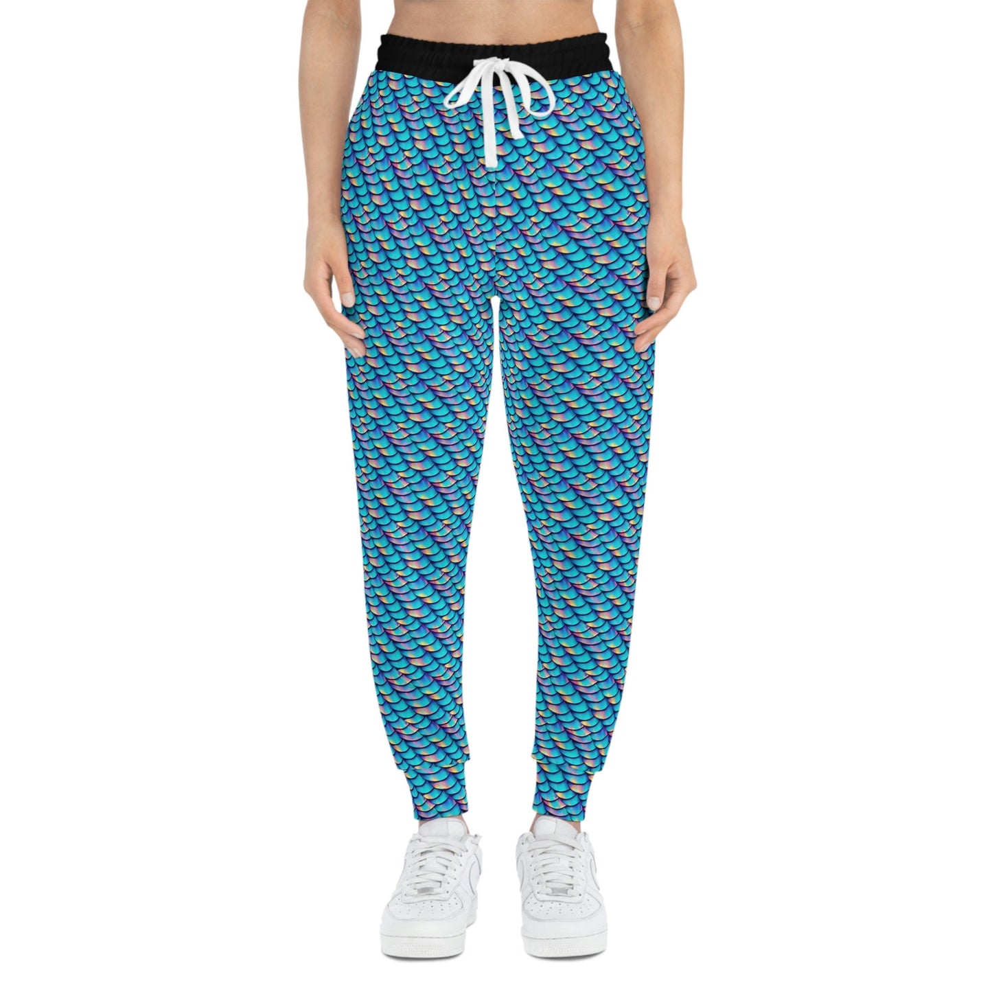 Iridescent Scales Mens Joggers, Mermaid Clothing High Waisted Joggers, Athletic Clothing Mens Yoga Pants, Streetwear Pants