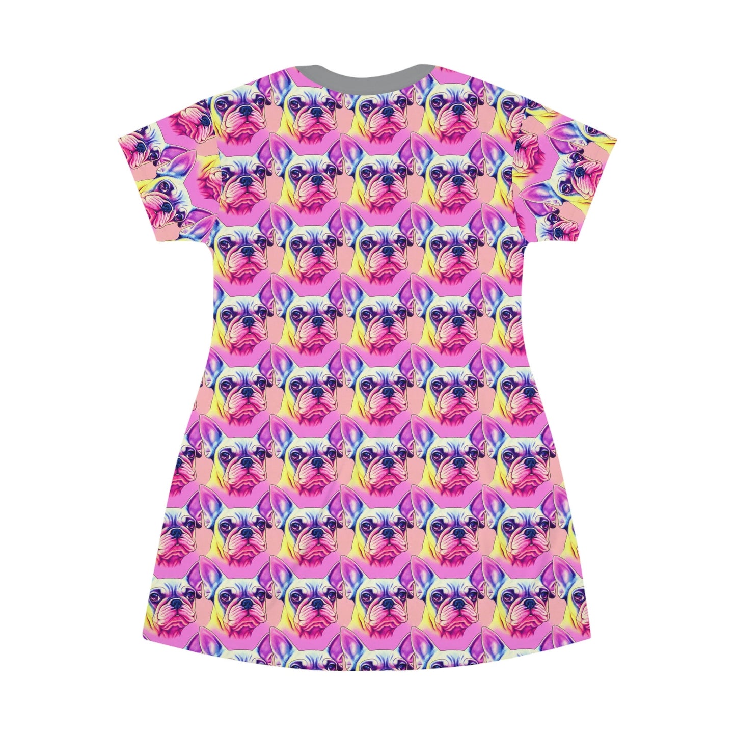 French Bulldog Oversized Tshirt Dress, Aesthetic Dog Tshirts Dress, Women Summer Tshirt, Plus Size Animal Tshirt Dress