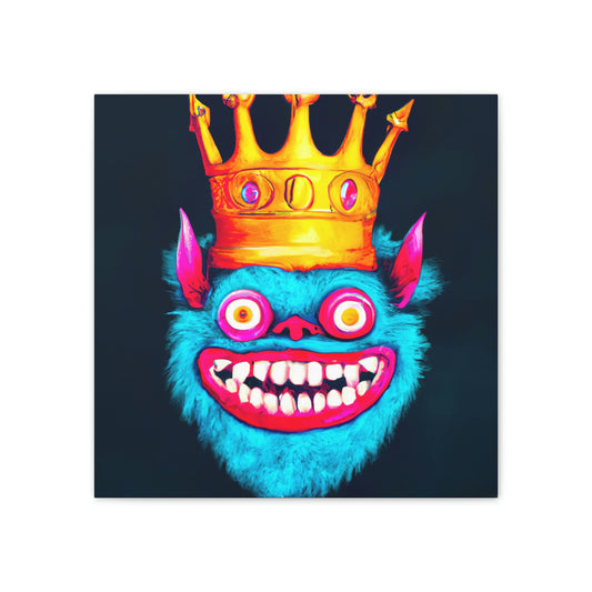 Troll King Monster Wall Art, Spooky Decor Gothic Wall Art, Gothic Decor Illustration Art, Fantasy Canvas Wall Art