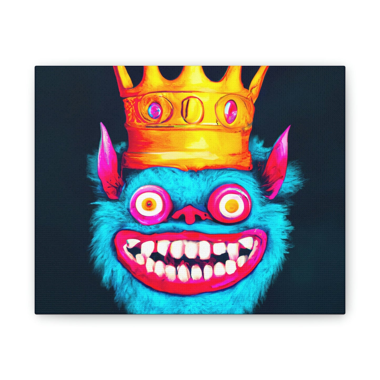 Troll King Monster Wall Art, Spooky Decor Gothic Wall Art, Gothic Decor Illustration Art, Fantasy Canvas Wall Art