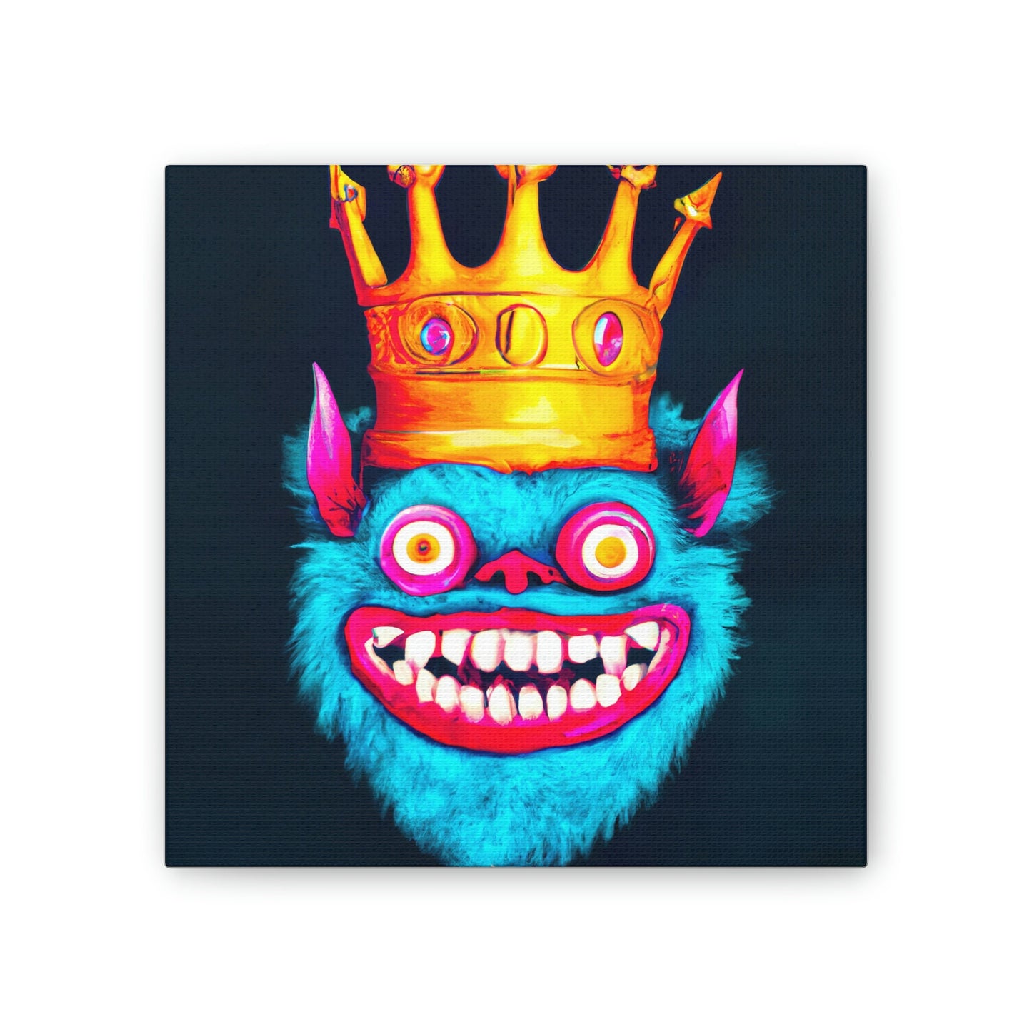 Troll King Monster Wall Art, Spooky Decor Gothic Wall Art, Gothic Decor Illustration Art, Fantasy Canvas Wall Art
