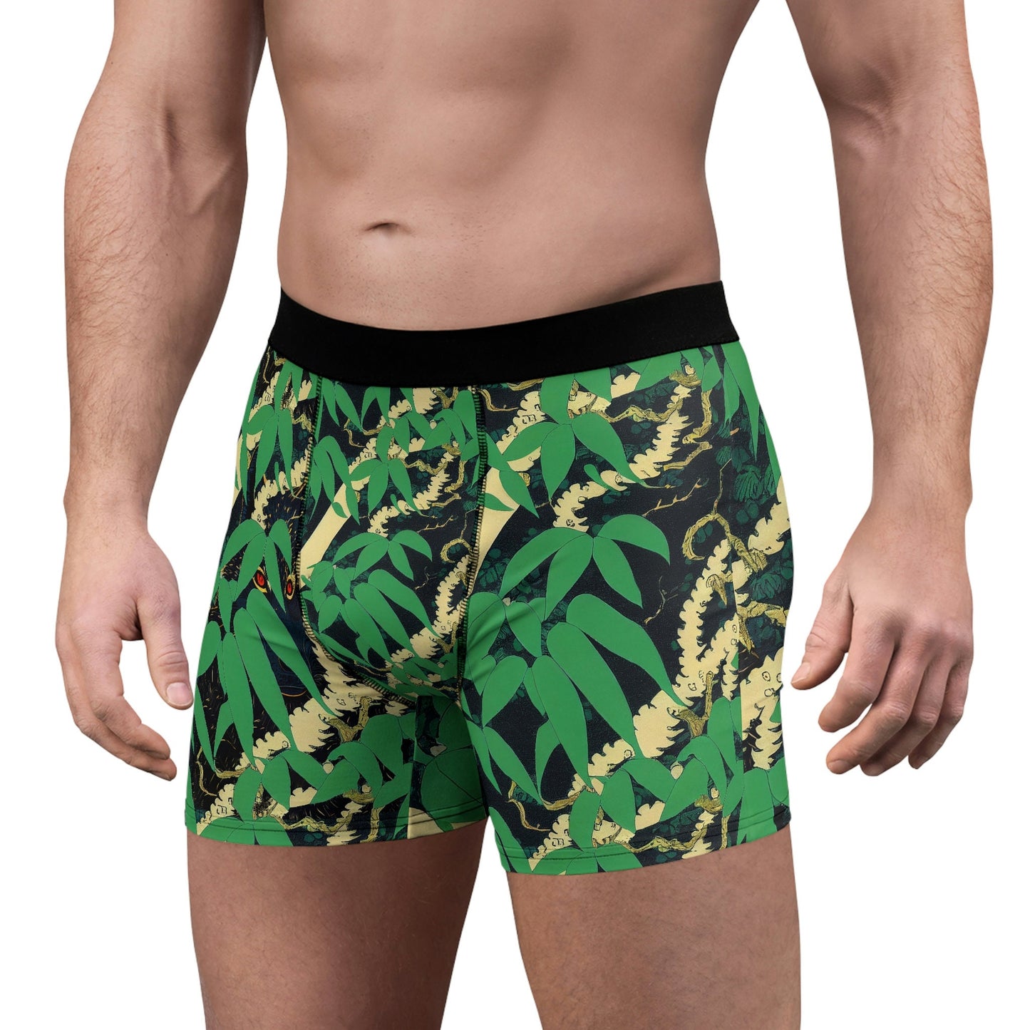 Black Wolf Jungle Men's Boxer Briefs