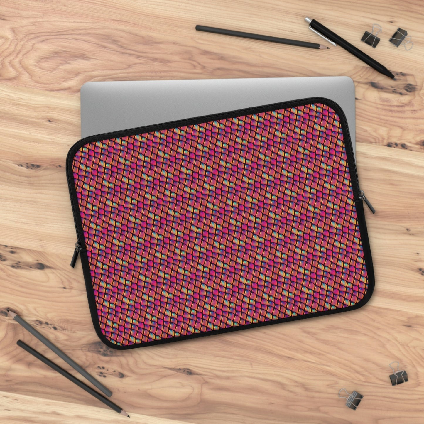 Pink Snake Style Laptop Sleeve, Reptile Laptop Case, Laptop Organizer Zipper Pouch, Laptop Travel Case, Laptop Pouch, Laptop Accessories