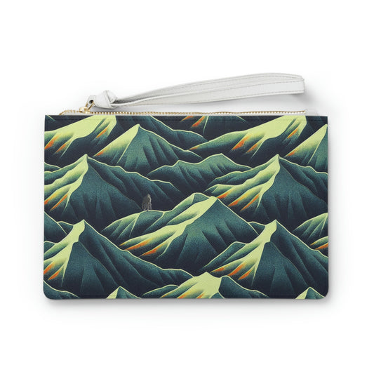 Mountain Print Clutch Purse, Wedding Clutch Bag For Women, Evening Bridesmaid Clutch, Cosmetic Small Clutch Gift For Woman