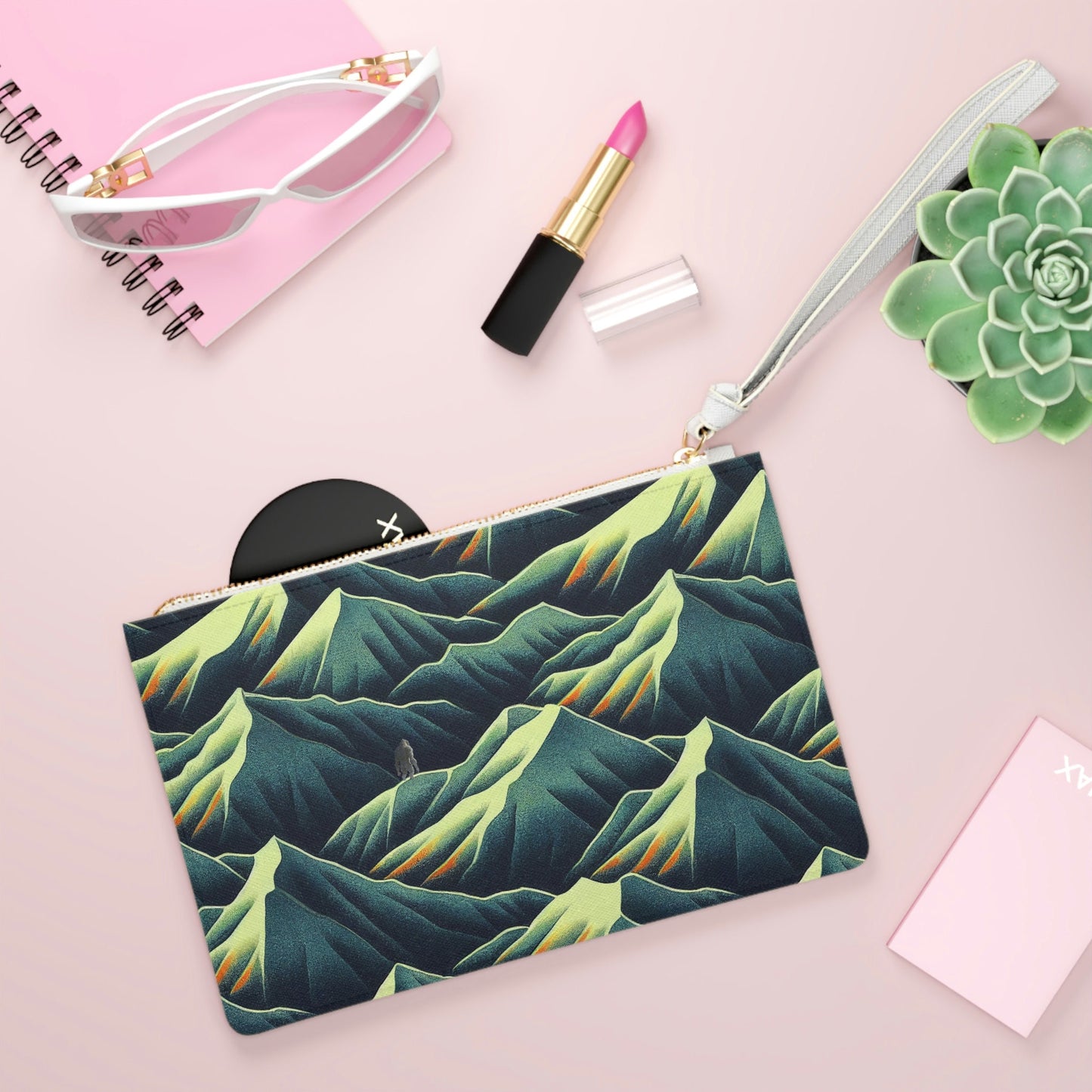 Mountain Print Clutch Purse, Wedding Clutch Bag For Women, Evening Bridesmaid Clutch, Cosmetic Small Clutch Gift For Woman