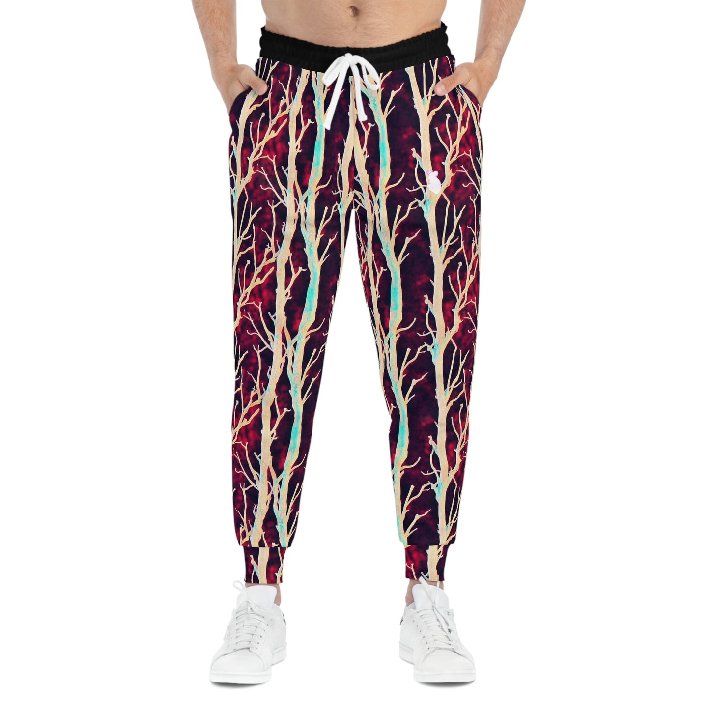 Koala Bear Purple Forest Mens Joggers, Animal Clothing High Waisted Joggers, Mens Yoga Pants, Mens Fashion Streetwear Pants