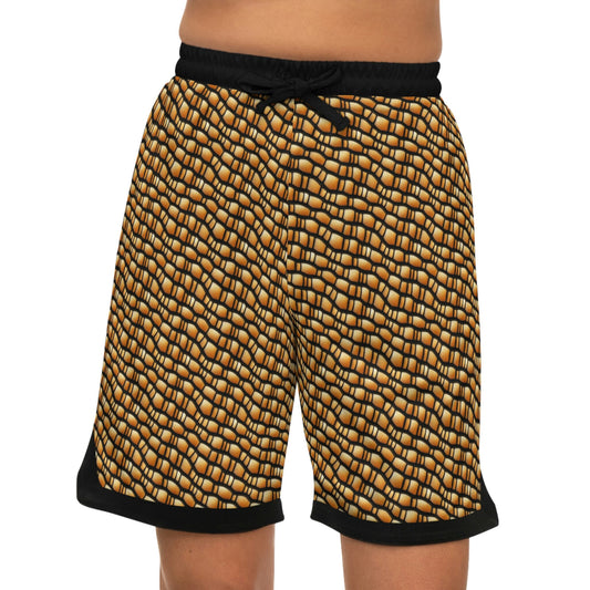Gila Monster Basketball Shorts, Lizard Clothes High Waisted Shorts, Nature Clothing Graphic Shorts, Cozy Athletic Shorts