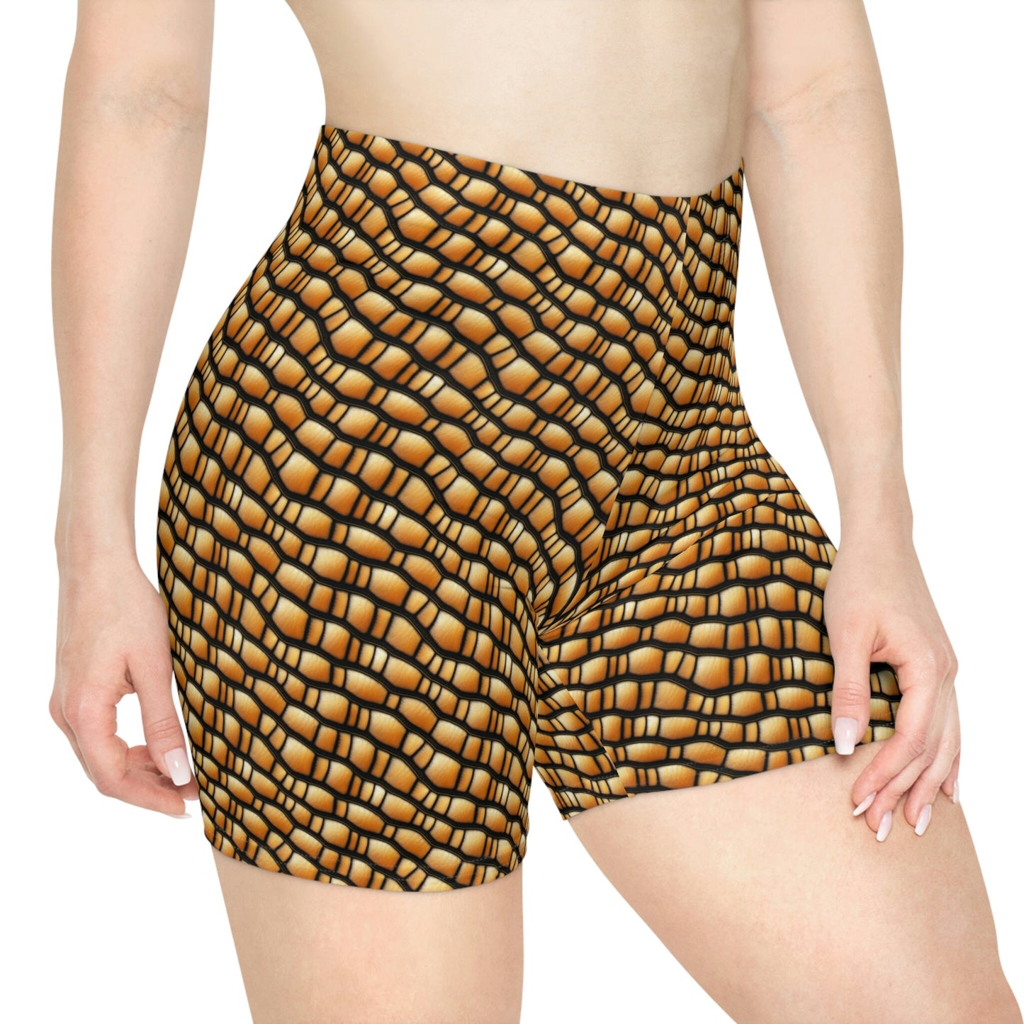Gila Monster Skin, Lizard Skin, Reptile Scales, Women's Biker Shorts